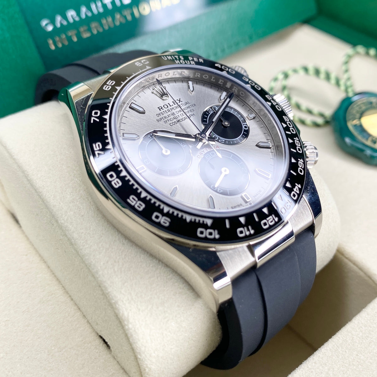 ROLEX COSMOGRAPH DAYTONA OYSTERFLEX 126519LN WEIßGOLD "GHOST" 07/2025 LC100 NEU FULLSET