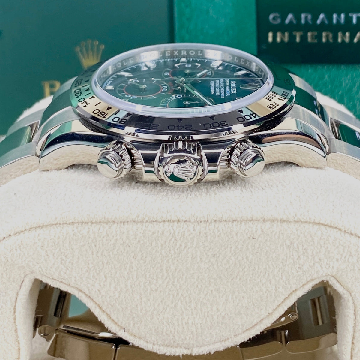 ROLEX DAYTONA 116509 blaues Zifferblatt 04/2023 LC100 FULLSET