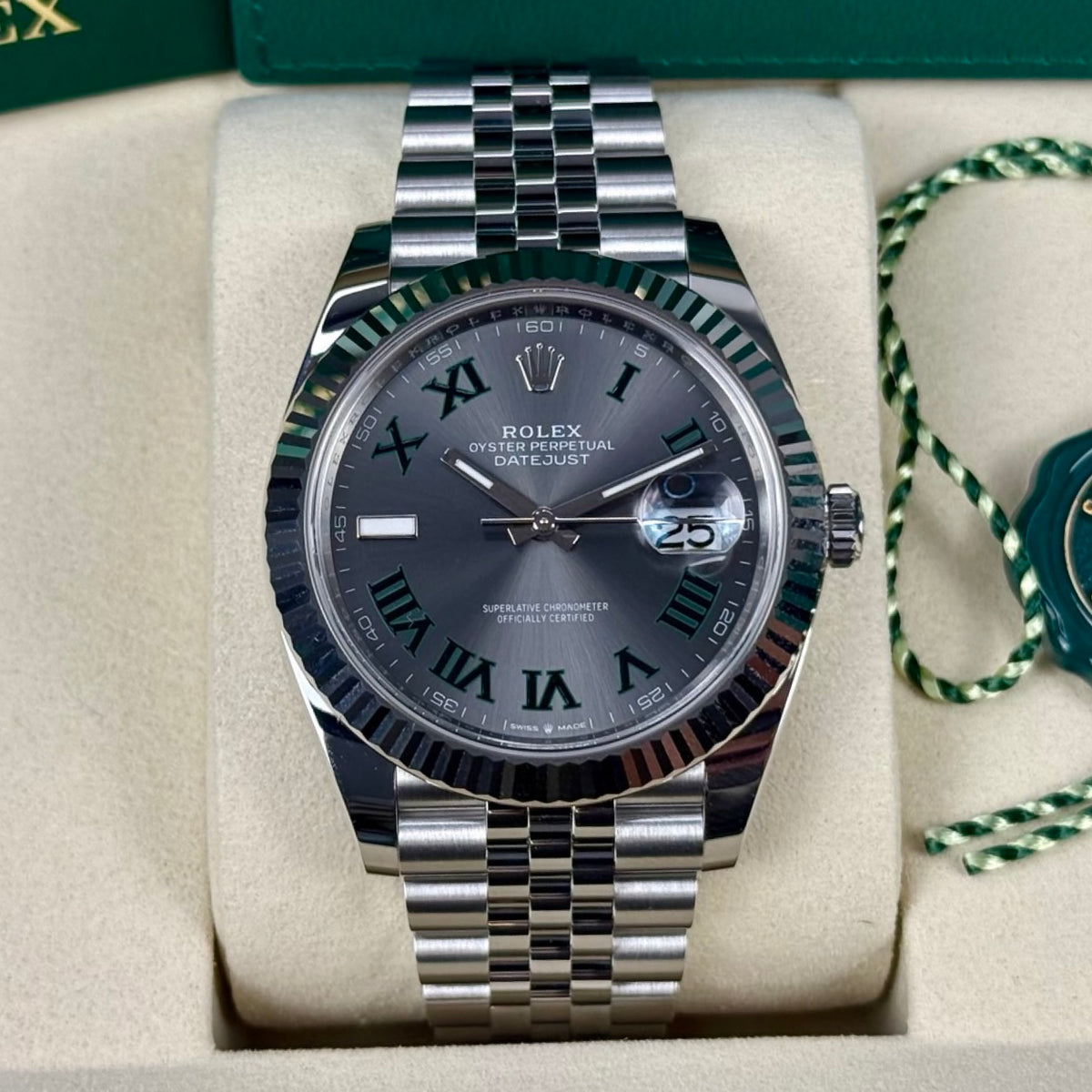 Rolex Datejust 41 Ref. 126334 Wimbledon Jubilee – LC100, Neu, Fullset 06/2026