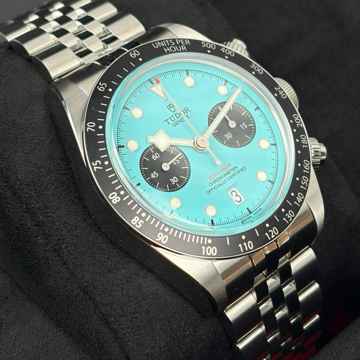 Tudor Black Bay Chrono Flamingo Blue M79360N-0024 – LC100 Neu, Fullset 08/2026