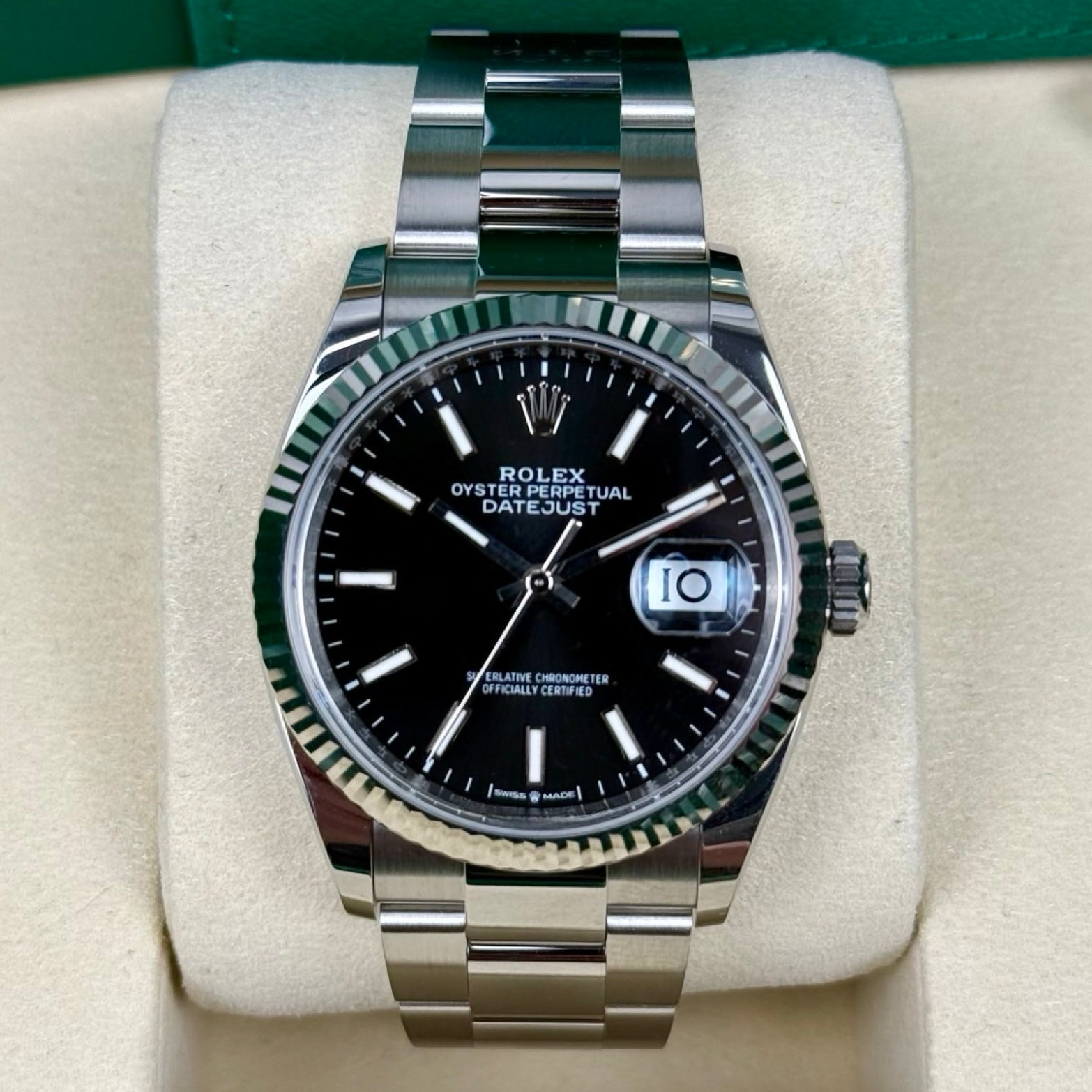 Rolex Datejust 36 Ref. 126234 Schwarz – Neu, LC100, Fullset 03/2026 | Finer Things