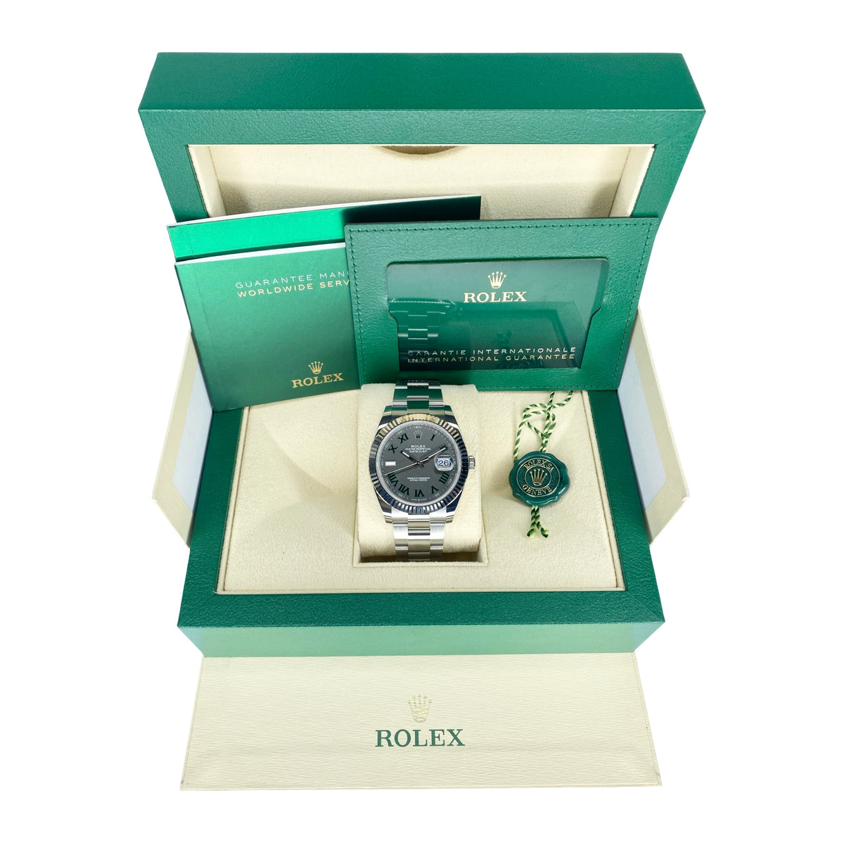 ROLEX DATEJUST 41 126334 WIMBLEDON 08/2022 LC100 FULLSET
