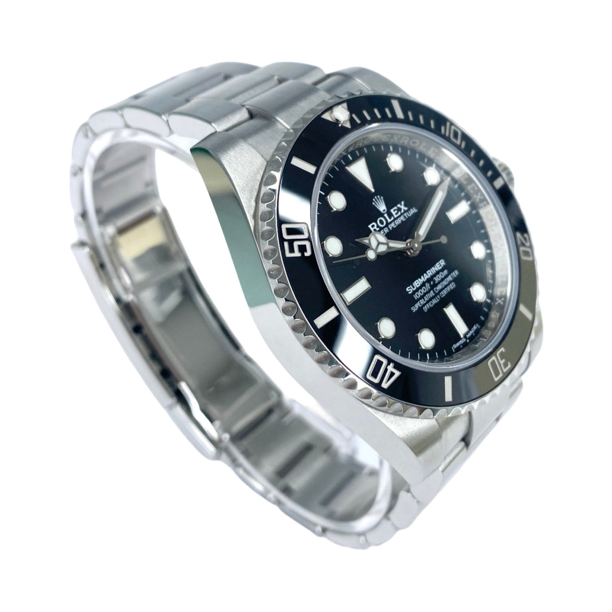 ROLEX SUBMARINER NO DATE 114060 2019 LC100 FULLSET