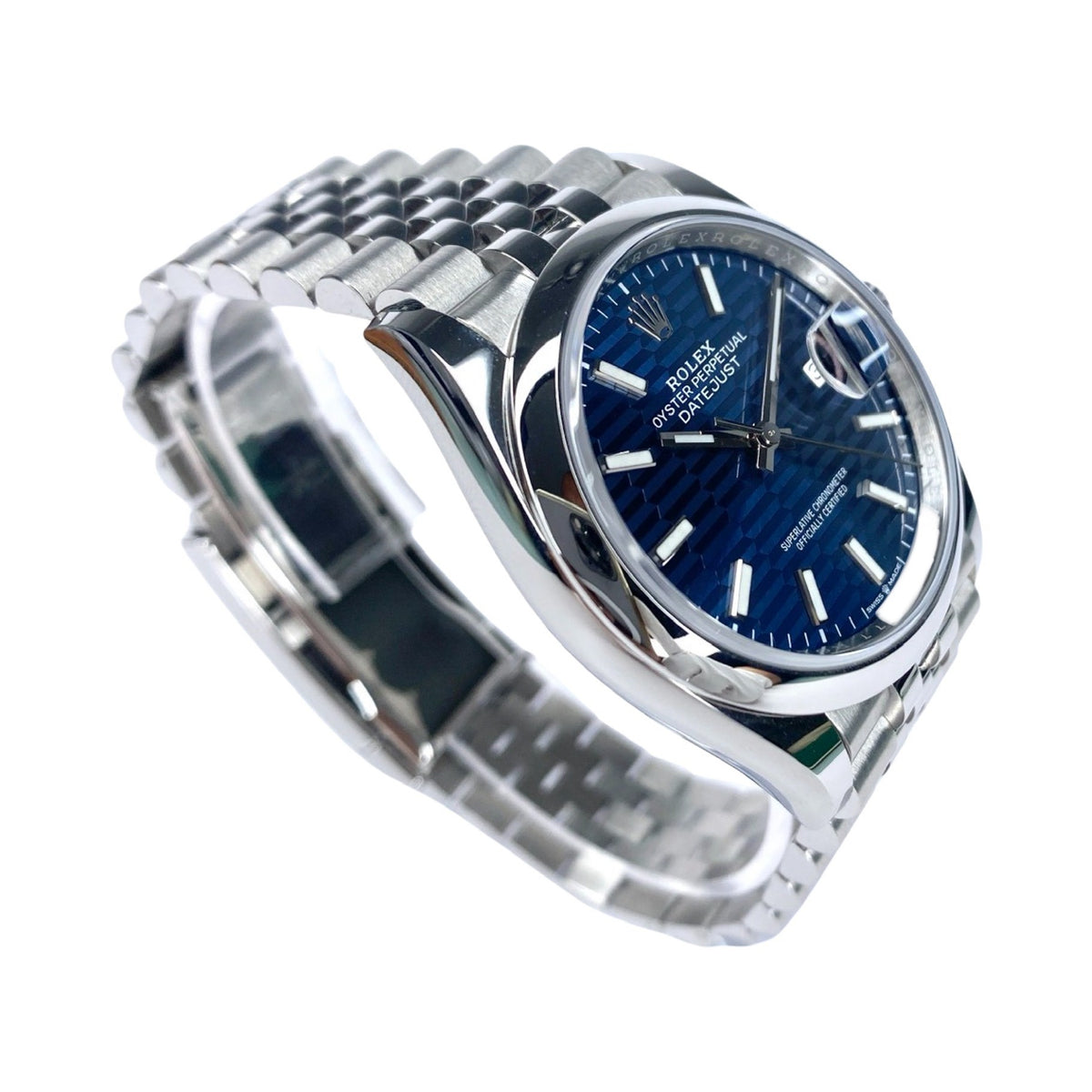 ROLEX DATEJUST 36 BLAU MOTIF JUBILEE 126200 2024 FULLSET