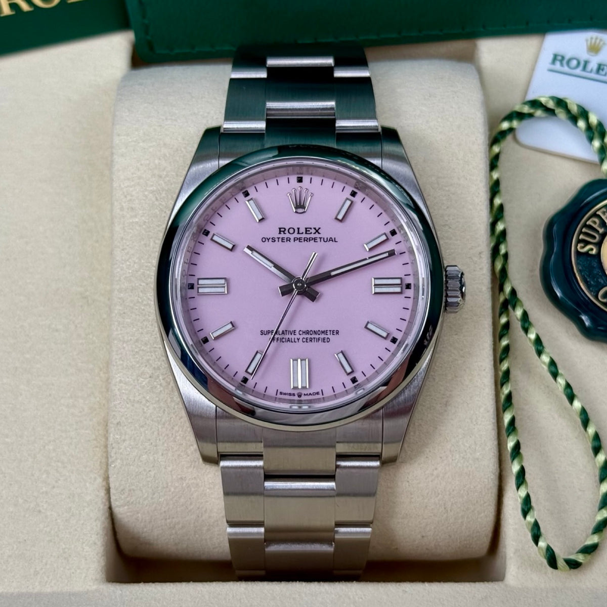 Rolex Oyster Perpetual 36 Ref. 126000 Candy Pink – Neu, Fullset 03/2026 | Finer Things