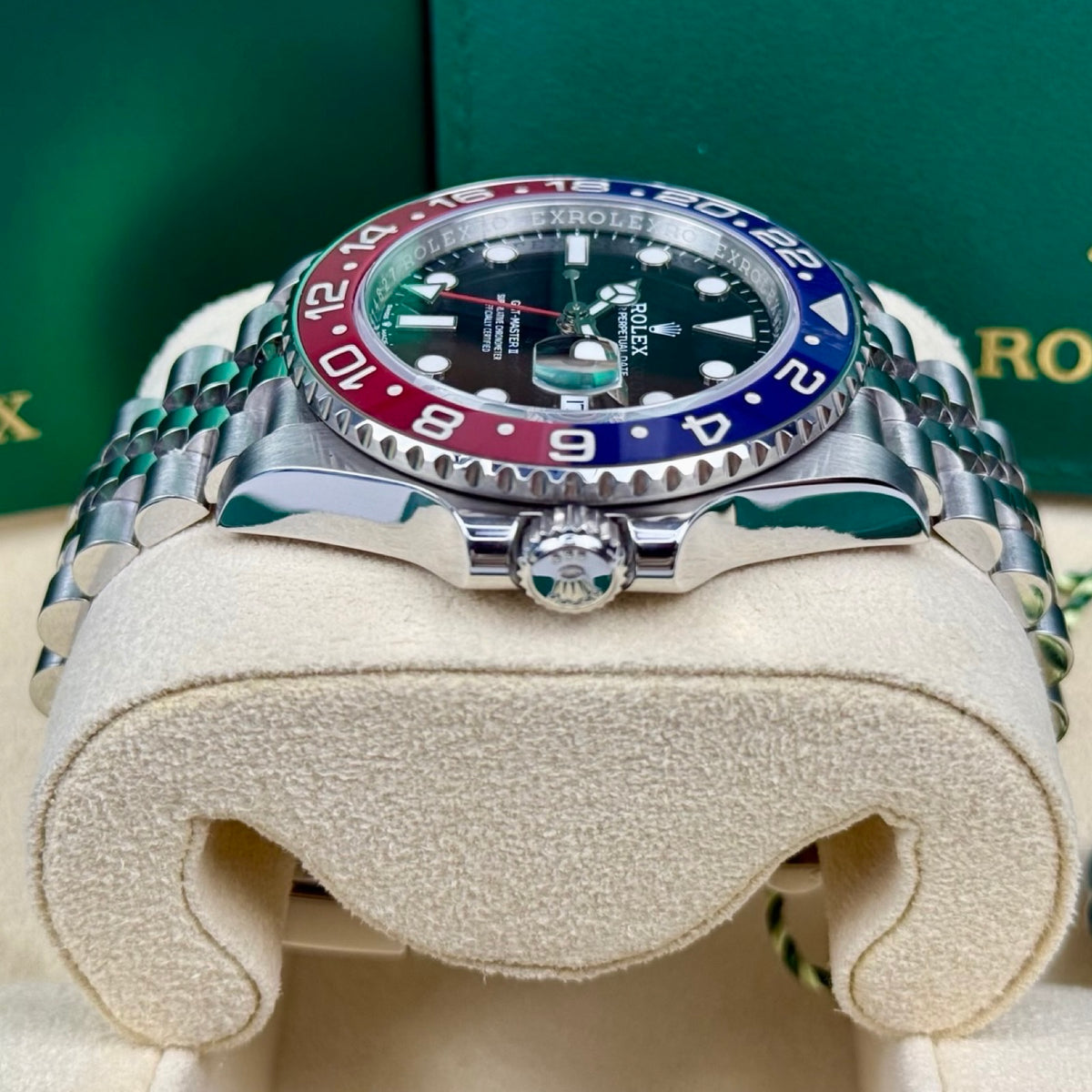ROLEX GMT-MASTER II PEPSI 126710BLRO JUBILEE 02/2023 WIE NEU FULLSET