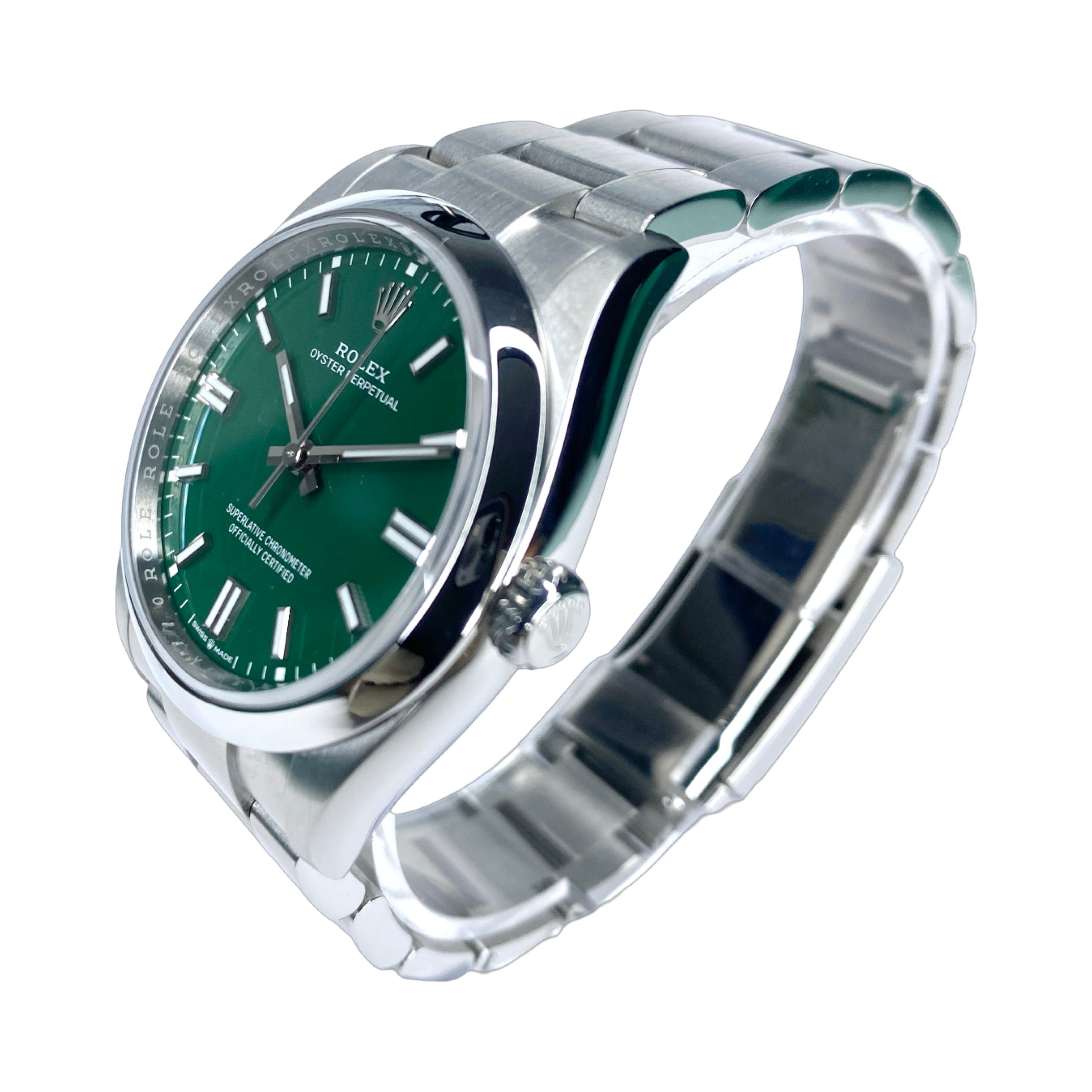 ROLEX OYSTER PERPETUAL 36 126000 01/2025 GRÜN NEU LC100 FULLSET