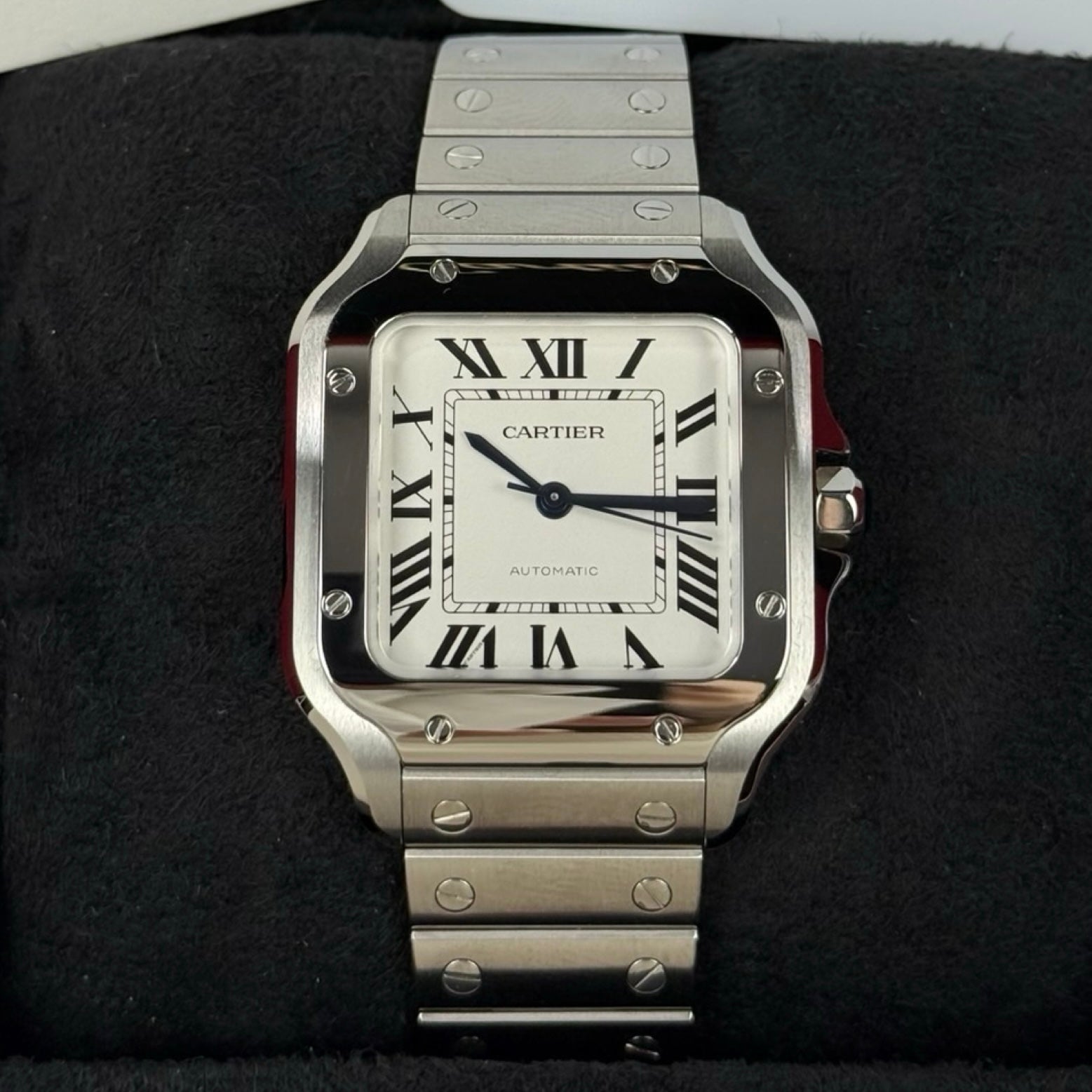 CARTIER SANTOS DE CARTIER WSSA0029 MEDIUM WEISS 03/2026 LC100 NEU FULLSET
