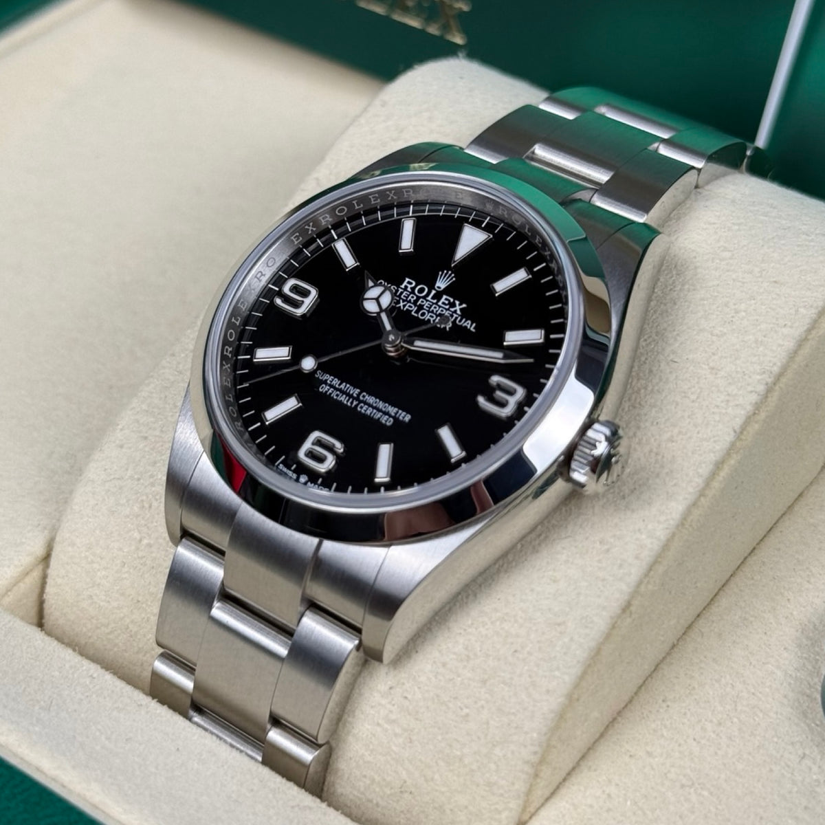 Rolex Explorer 36 Ref. 124270 Schwarz – Neu, LC100, Fullset 09/2026