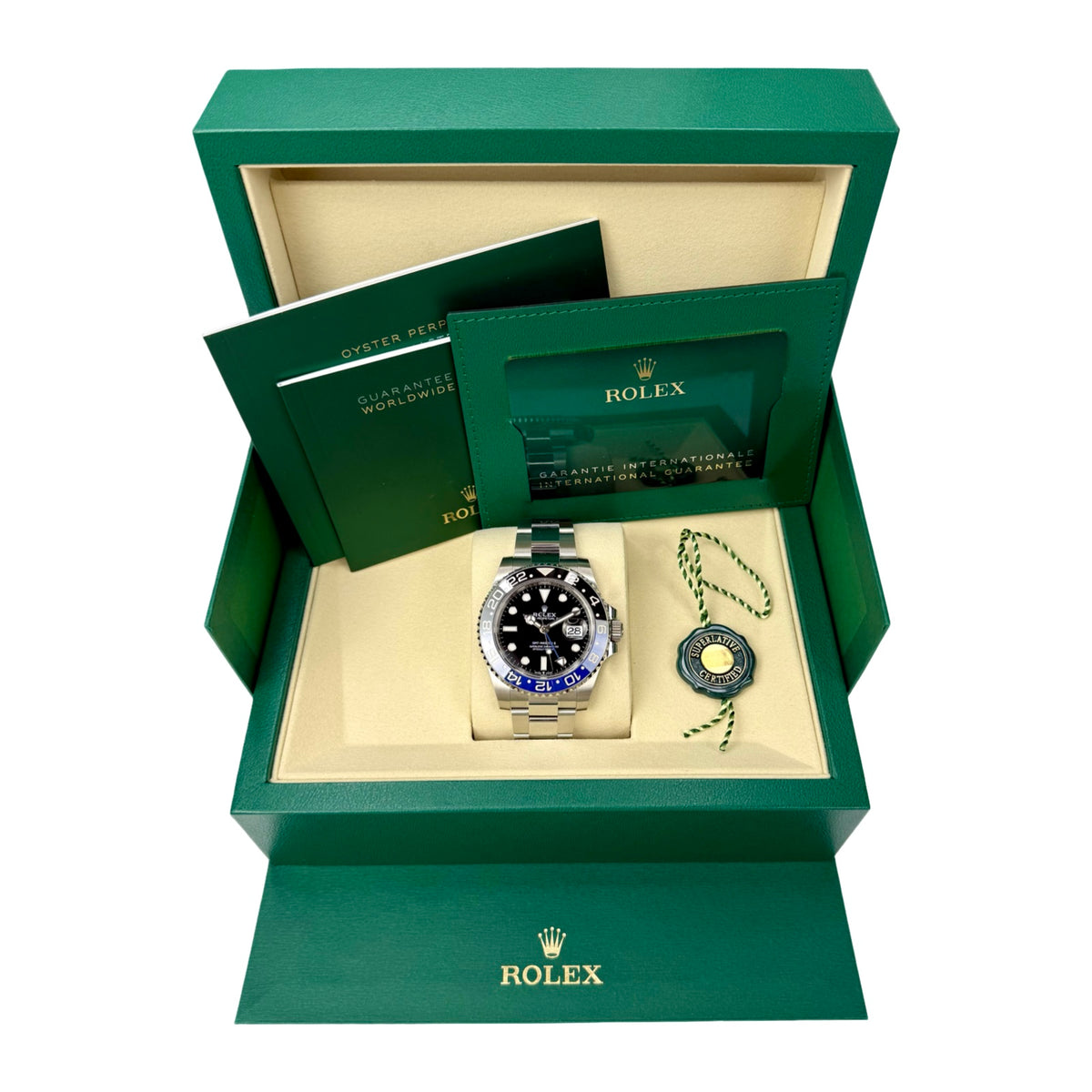Rolex GMT-Master II Ref. 126710BLNR Batman – Neu, LC100, Full Set 03/2026 | Finer Things Köln