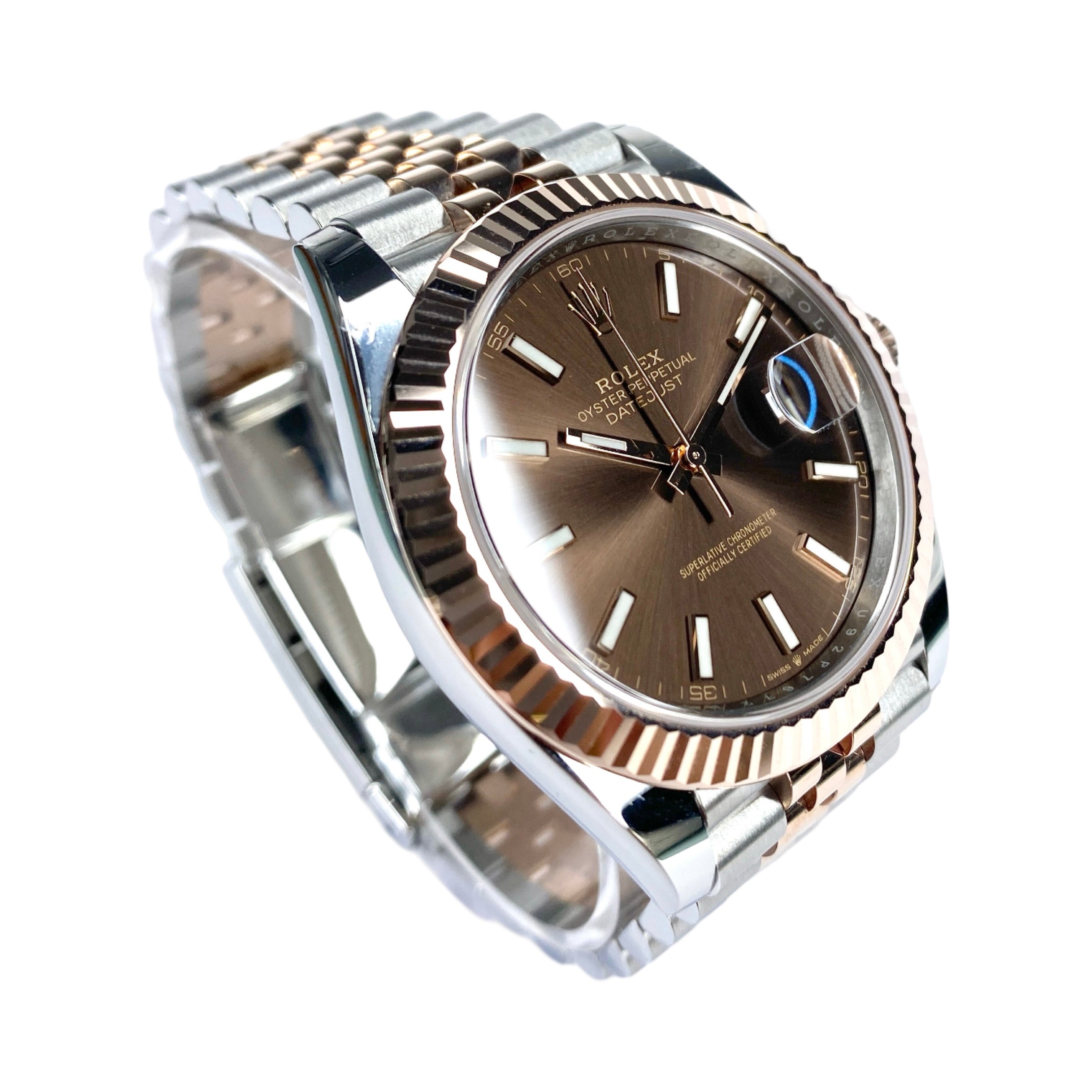ROLEX DATEJUST 41 126331 STAHL/EVEROSE 09/2024 NEU FULLSET LC100