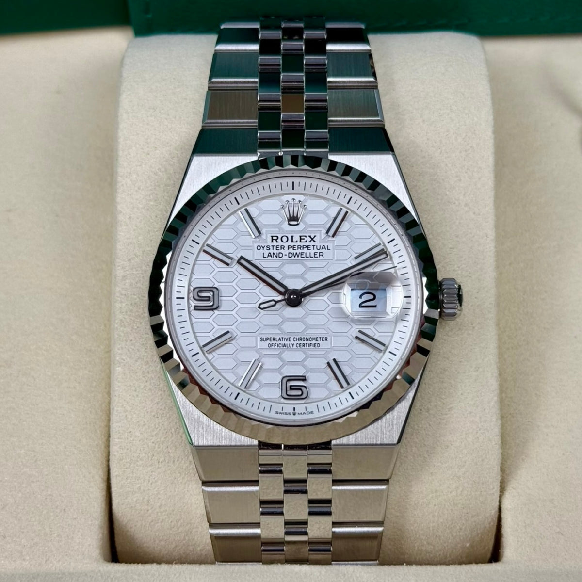 ROLEX LAND-DWELLER 36 STAHL 127234 03/2026 LC100 NEU FULLSET