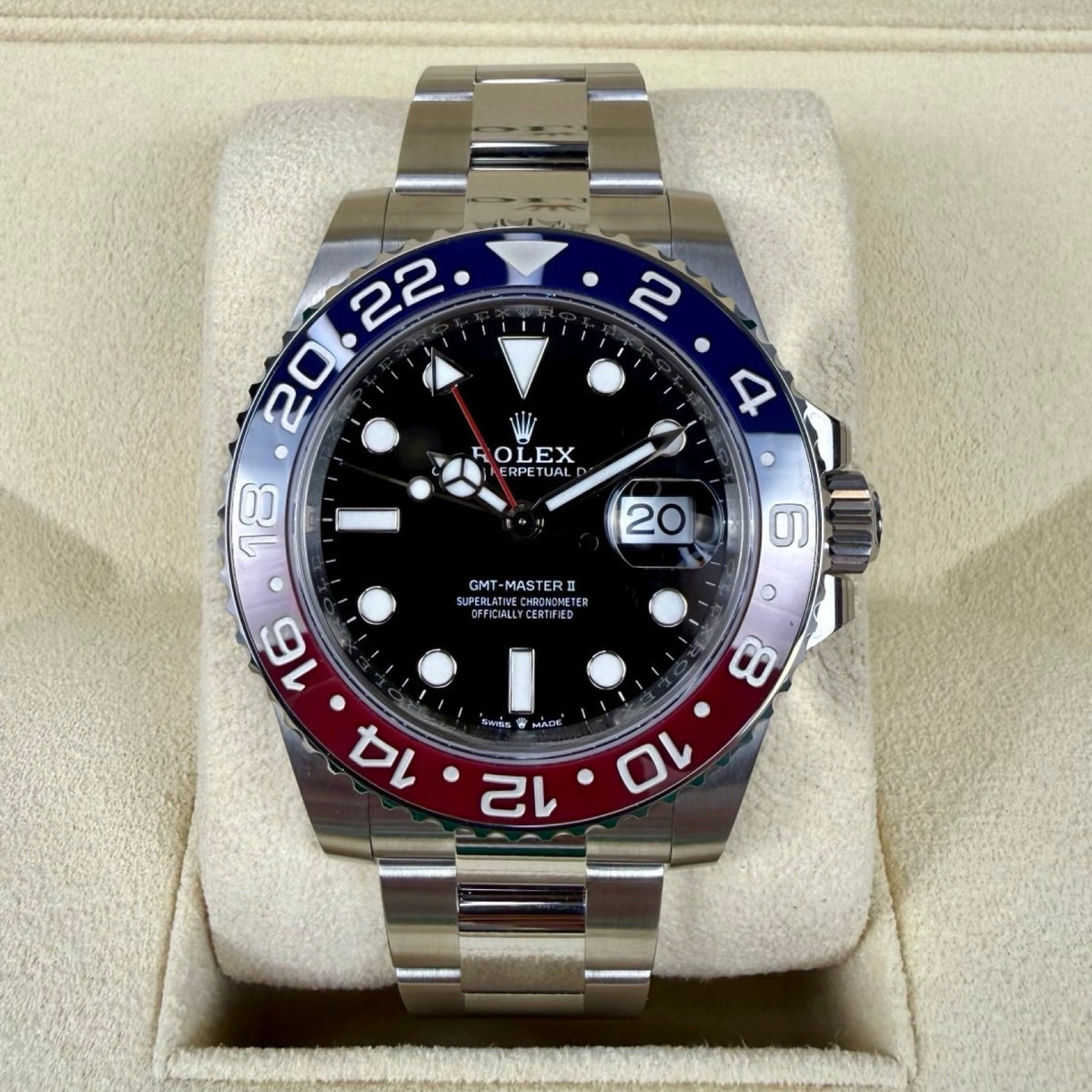 ROLEX GMT-MASTER II PEPSI 126710BLRO OYSTER 08/2024 NEU FULLSET