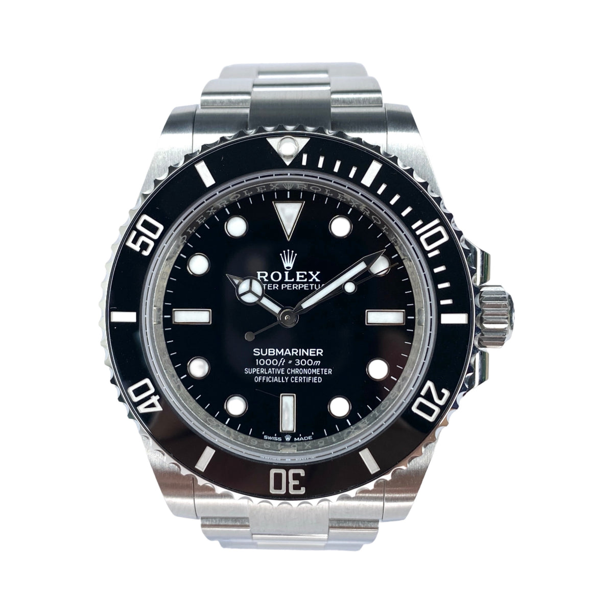 ROLEX SUBMARINER NO DATE 124060 09/2025 NEU VERKLEBT FULLSET