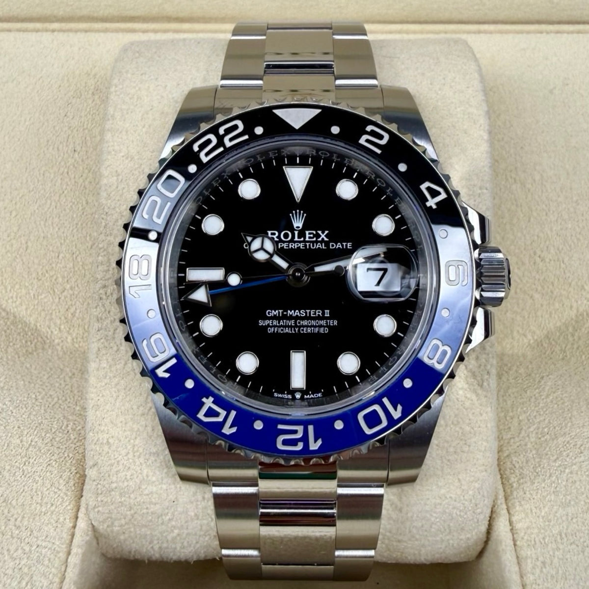 ROLEX GMT-MASTER II 126710BLNR BATMAN 09/2024 FULLSET