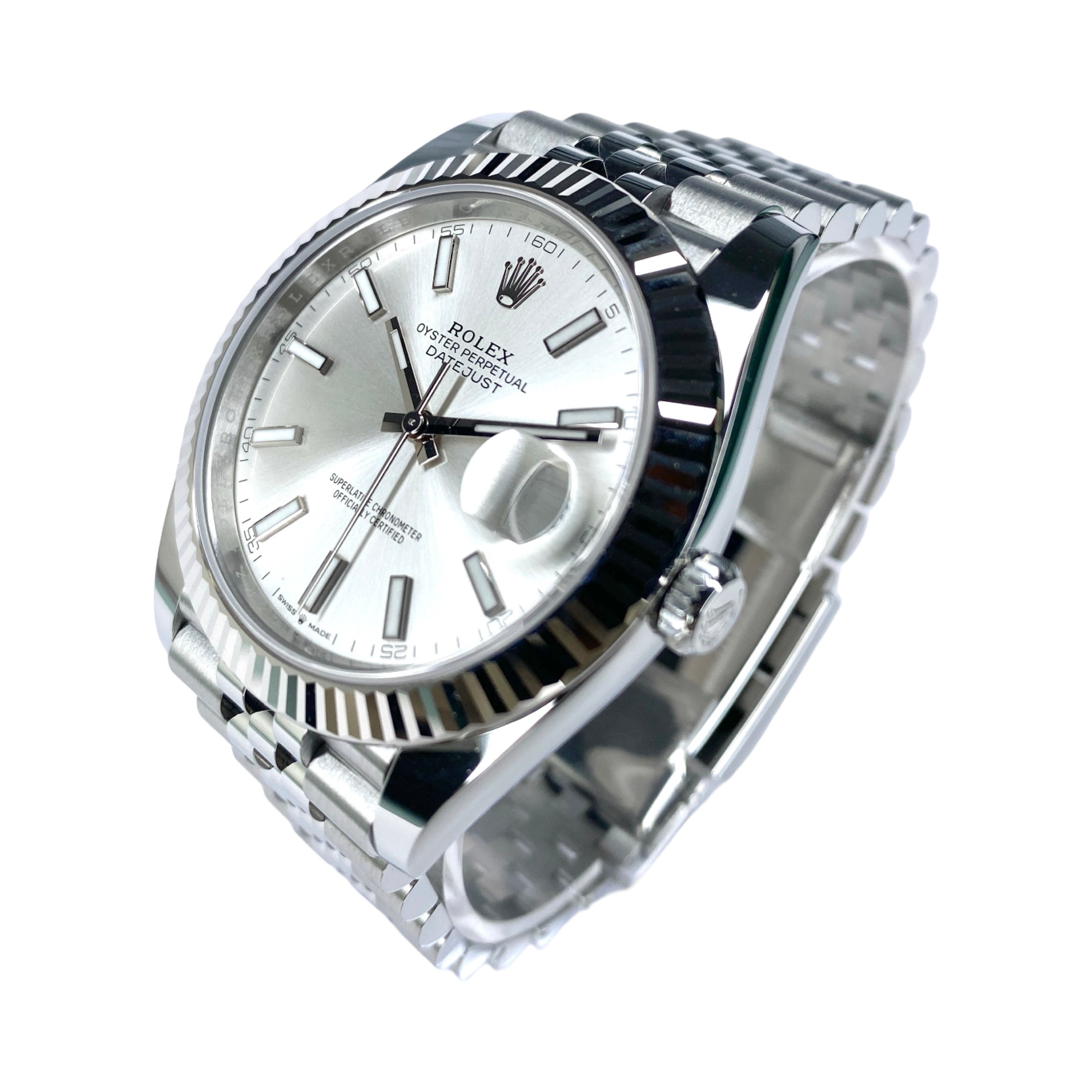 ROLEX DATEJUST 41 126334 SILBER JUBILEE 05/2025 NEU FULLSET