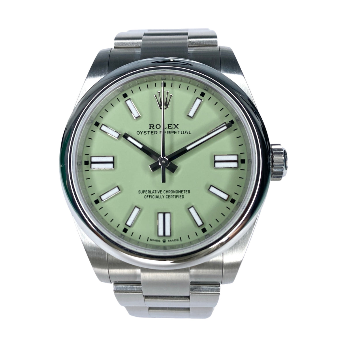 ROLEX OYSTER PERPETUAL 41 134300 PISTACHIO 05/2026 NEU FULLSET