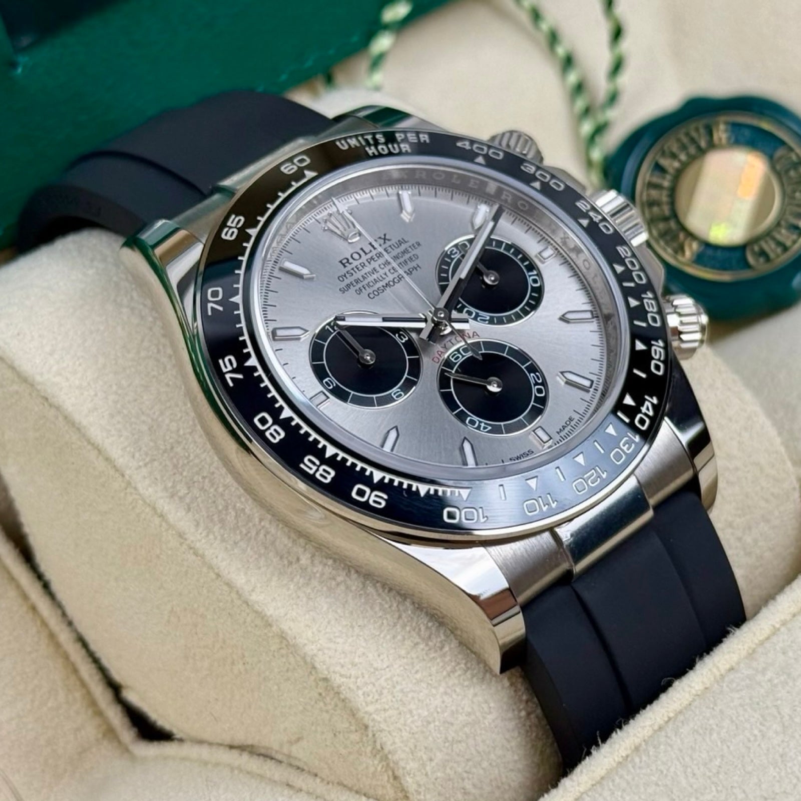 ROLEX COSMOGRAPH DAYTONA OYSTERFLEX 126519LN WEIßGOLD "GHOST" 10/2024 NEU FULLSET