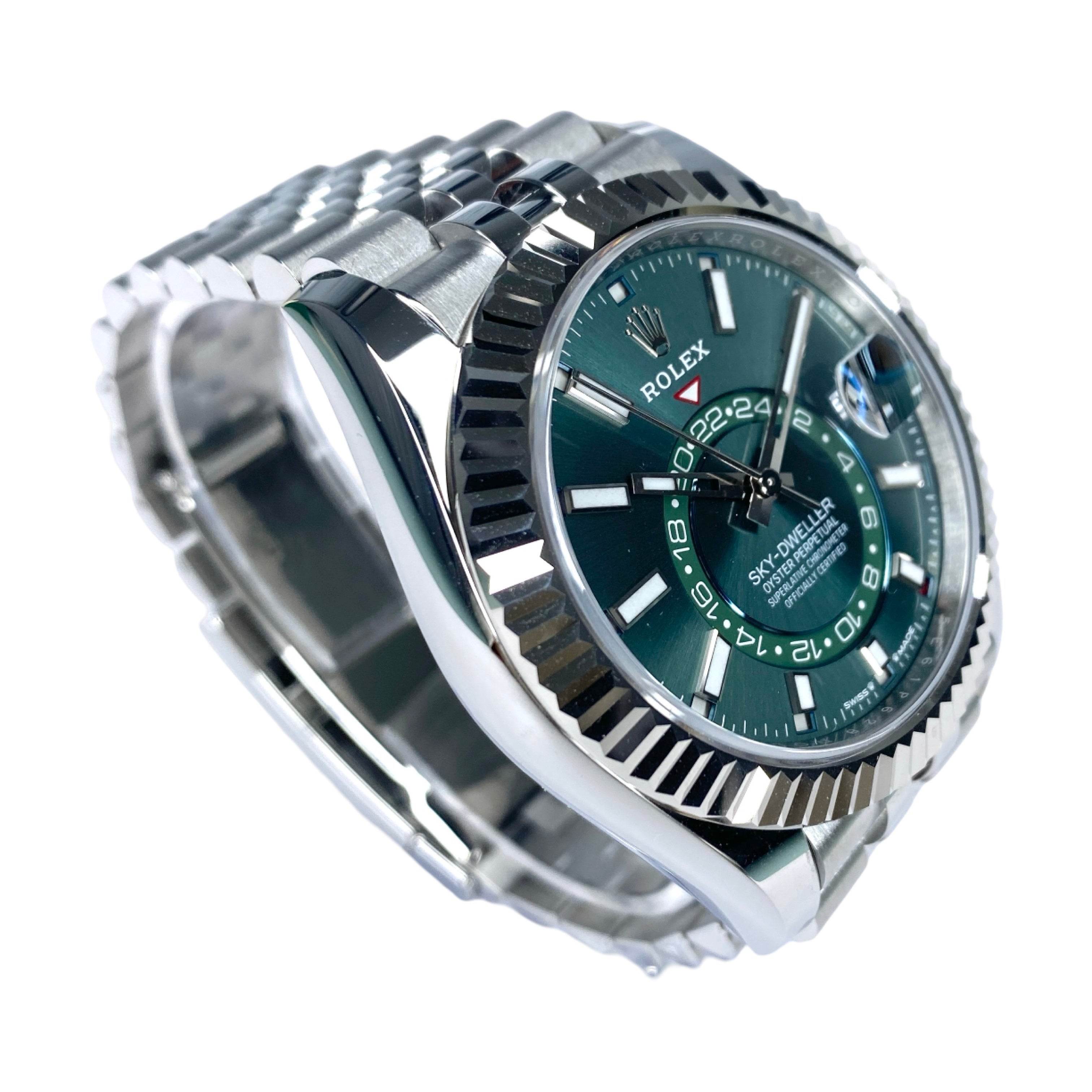 ROLEX SKY-DWELLER 336934 04/2024 GRÜN JUBILEE NEU FULLSET