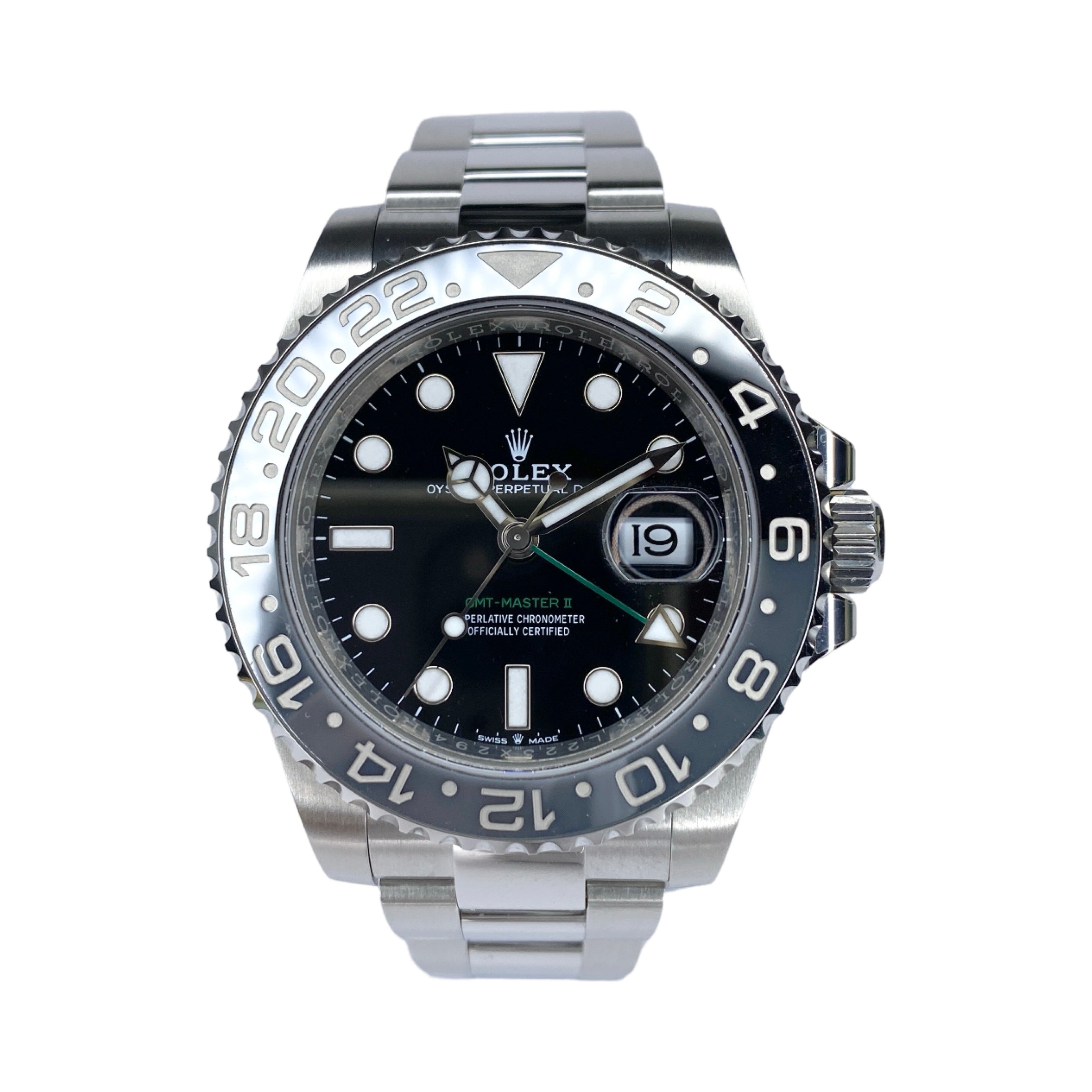 Rolex GMT-Master II Ref. 126710GRNR Bruce Wayne – Neu Fullset LC100 02/2026 | Finer Things Köln