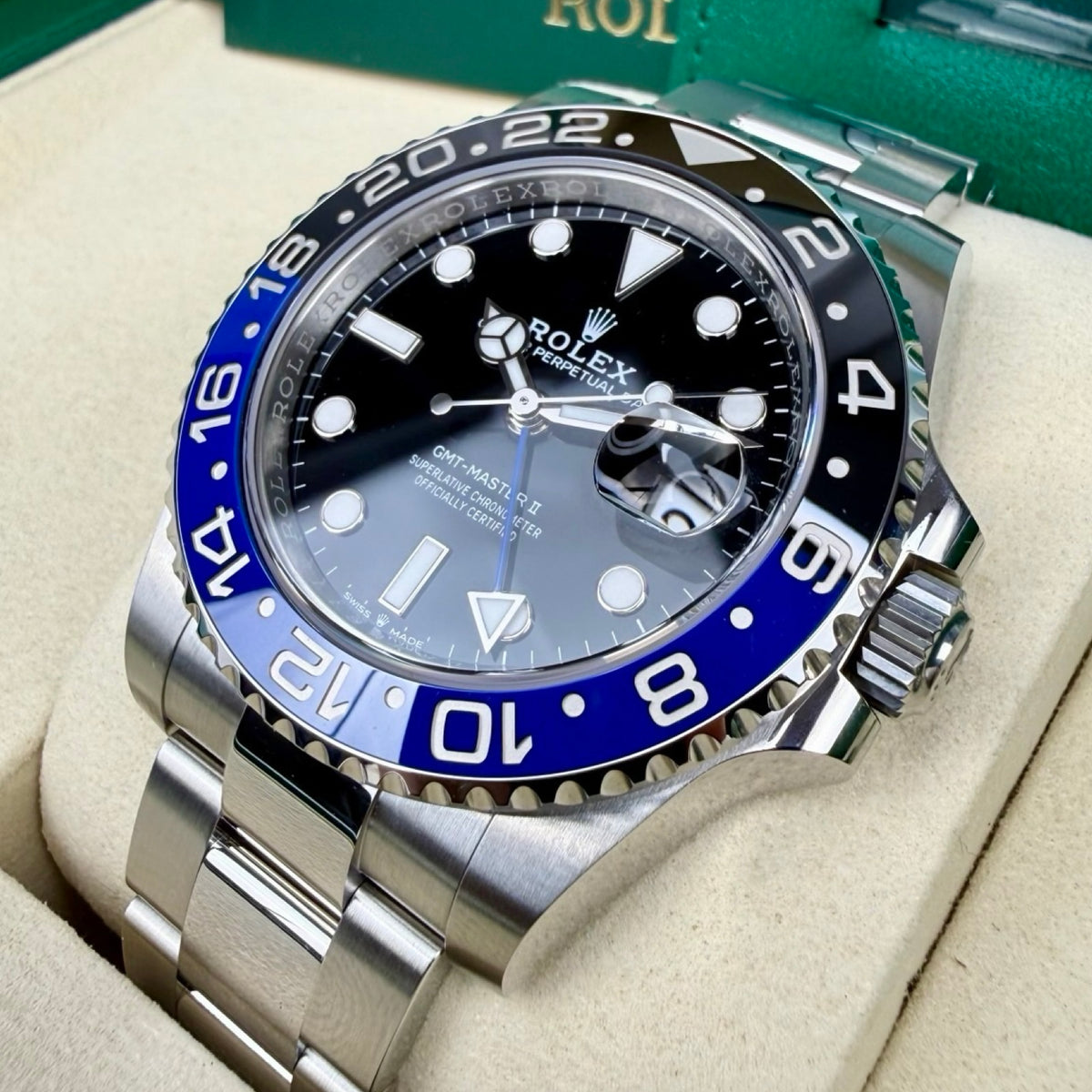 Rolex GMT-Master II Ref. 126710BLNR Batman – Neu, LC100, Full Set 03/2026 | Finer Things Köln