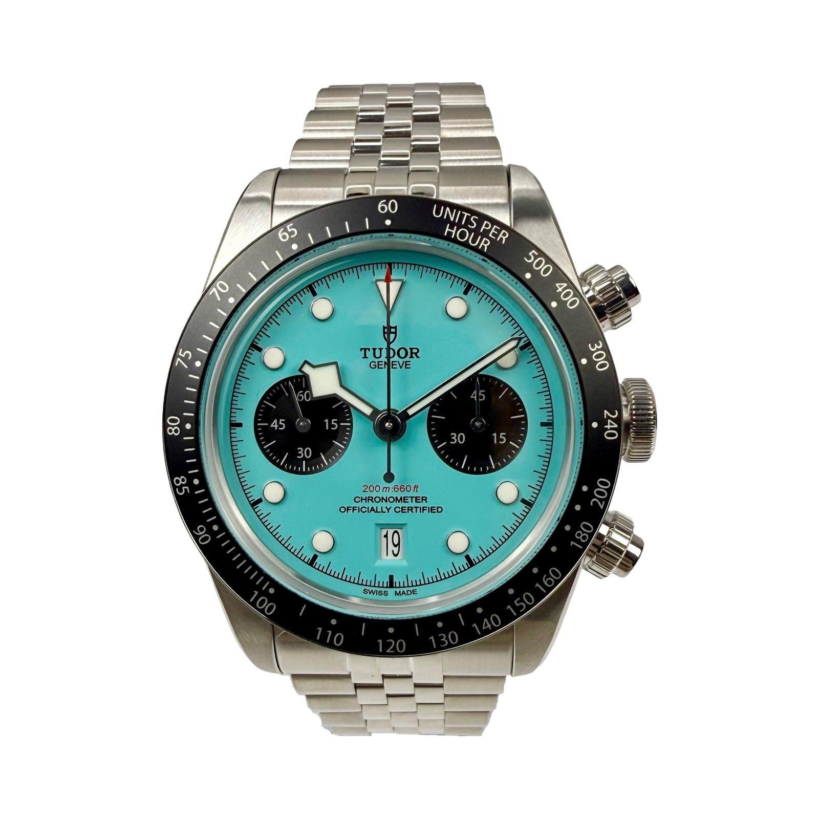 Tudor Black Bay Chrono Flamingo Blue M79360N-0024 – LC100 Neu, Fullset 08/2026