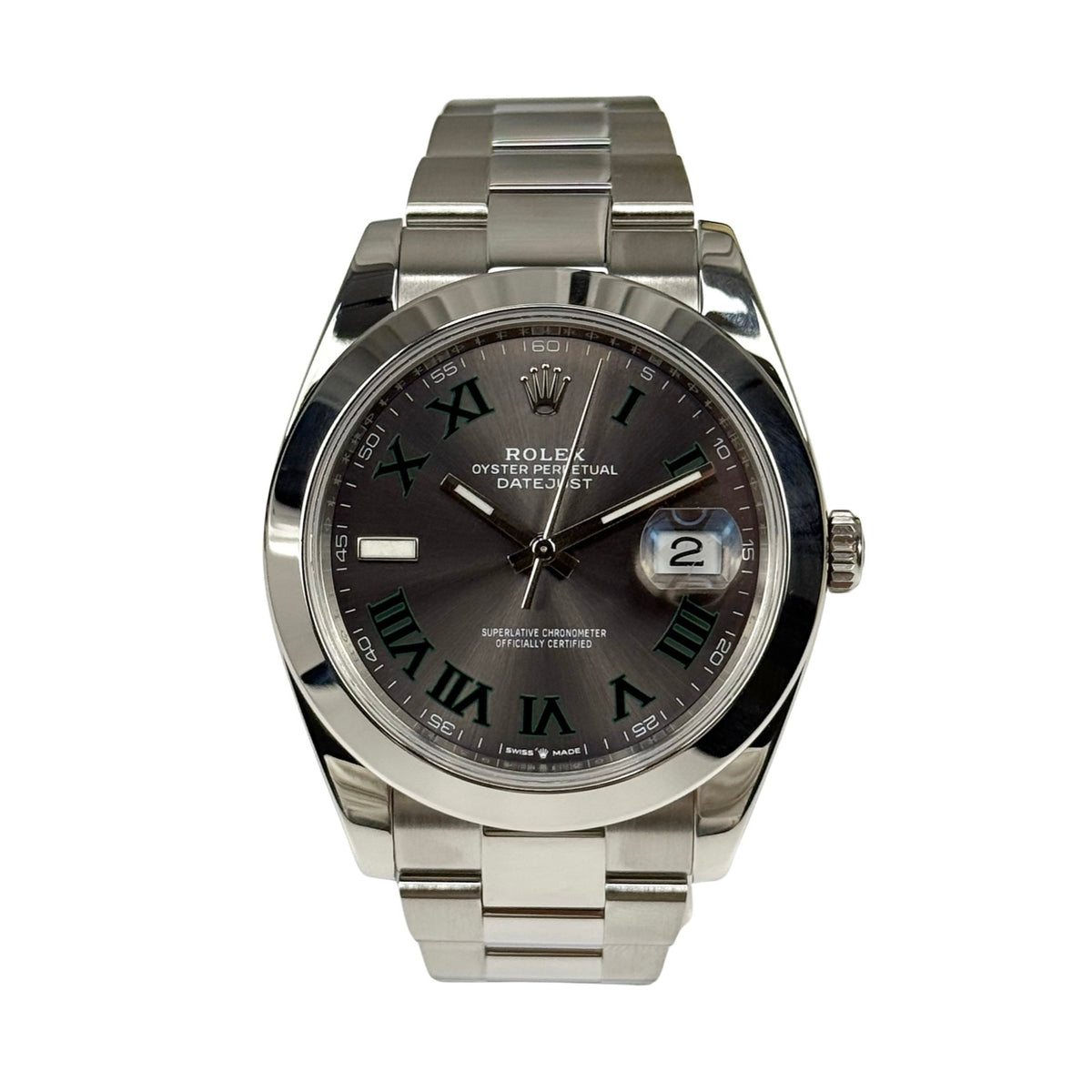 ROLEX DATEJUST 41 126300 OYSTER WIMBLEDON 12/2022 FULLSET TOP ZUSTAND