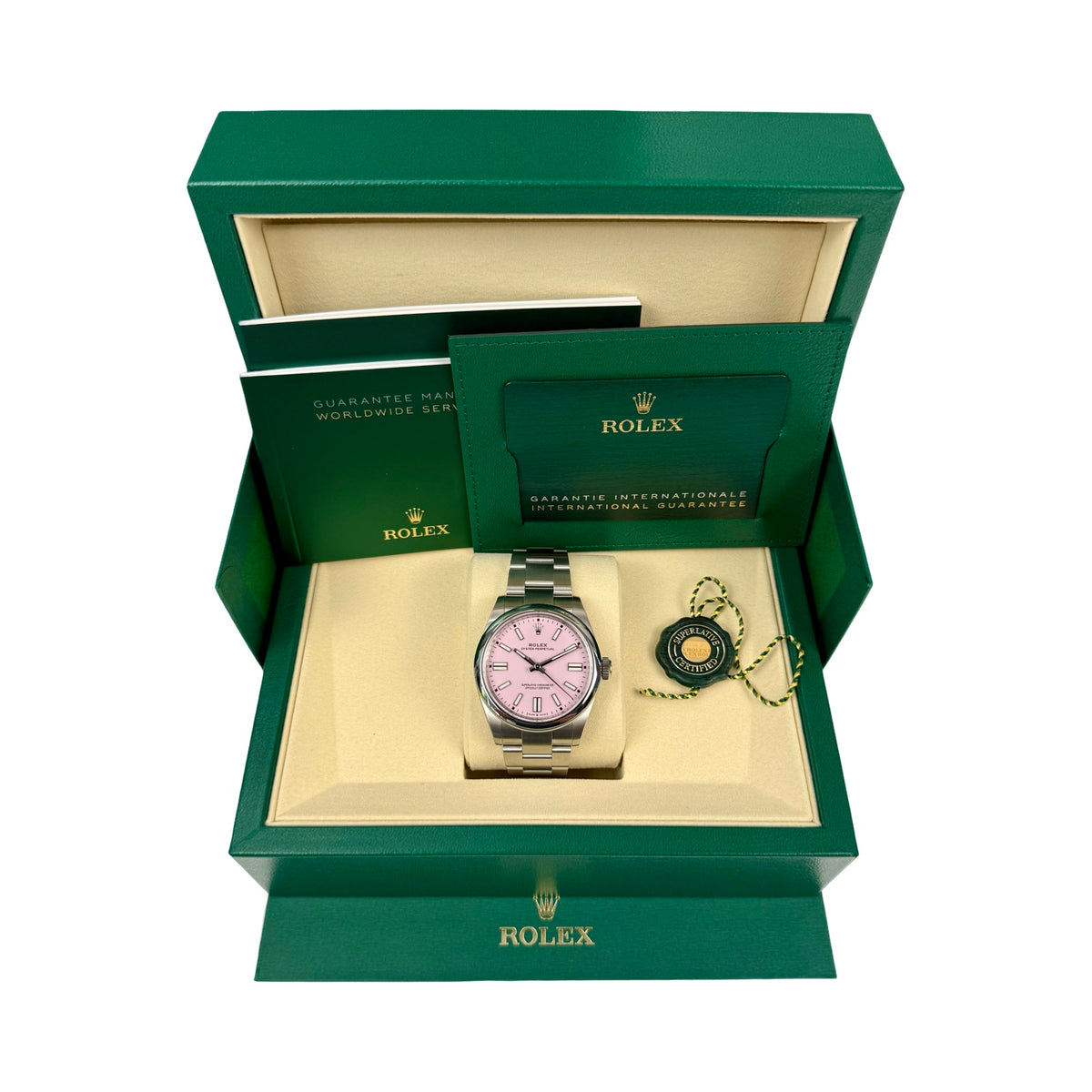 Rolex Oyster Perpetual 41 Ref. 134300 Candy Pink – Neu, Fullset 09/2026