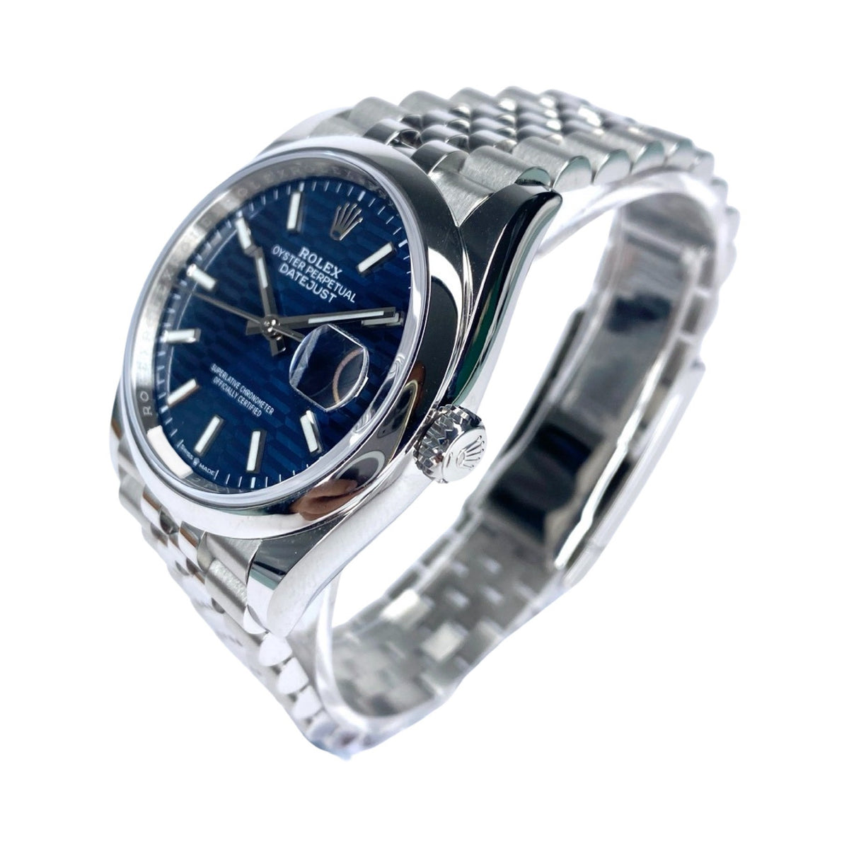 ROLEX DATEJUST 36 BLAU MOTIF JUBILEE 126200 2024 FULLSET