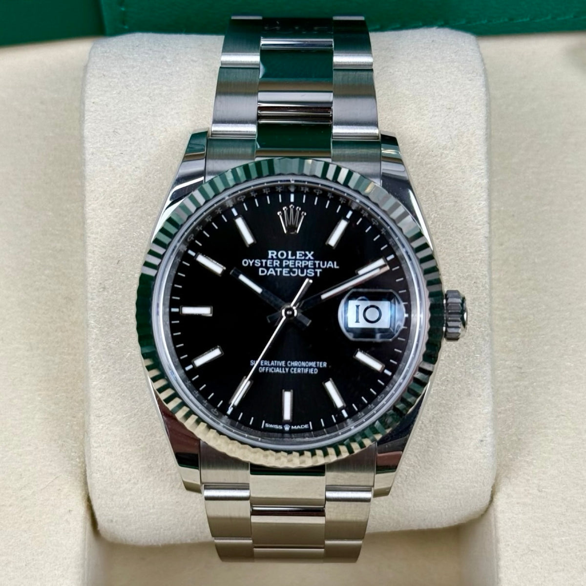 Rolex Datejust 36 Ref. 126234 Schwarz – Neu, LC100, Fullset 03/2026 | Finer Things