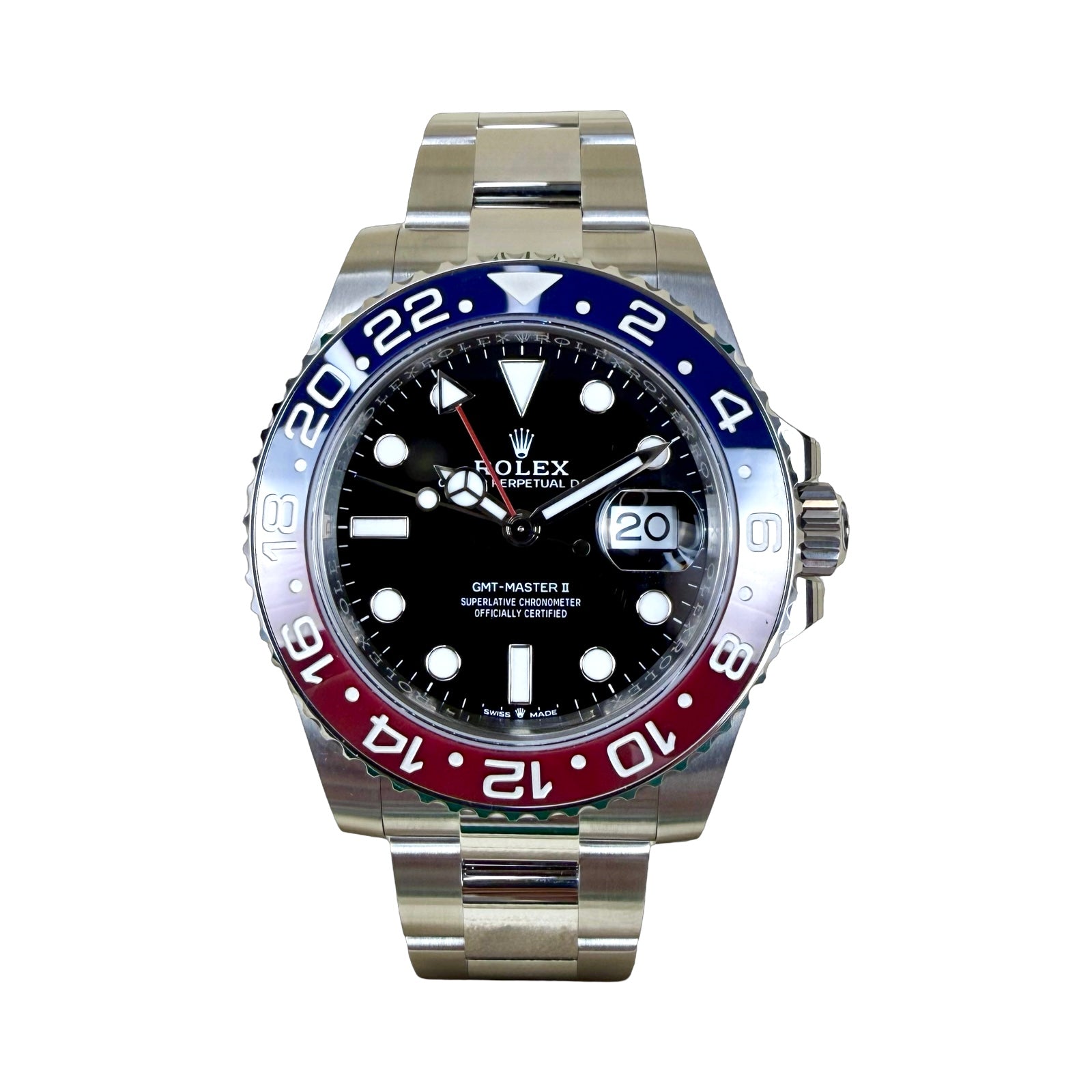 ROLEX GMT-MASTER II PEPSI 126710BLRO OYSTER 08/2024 NEU FULLSET