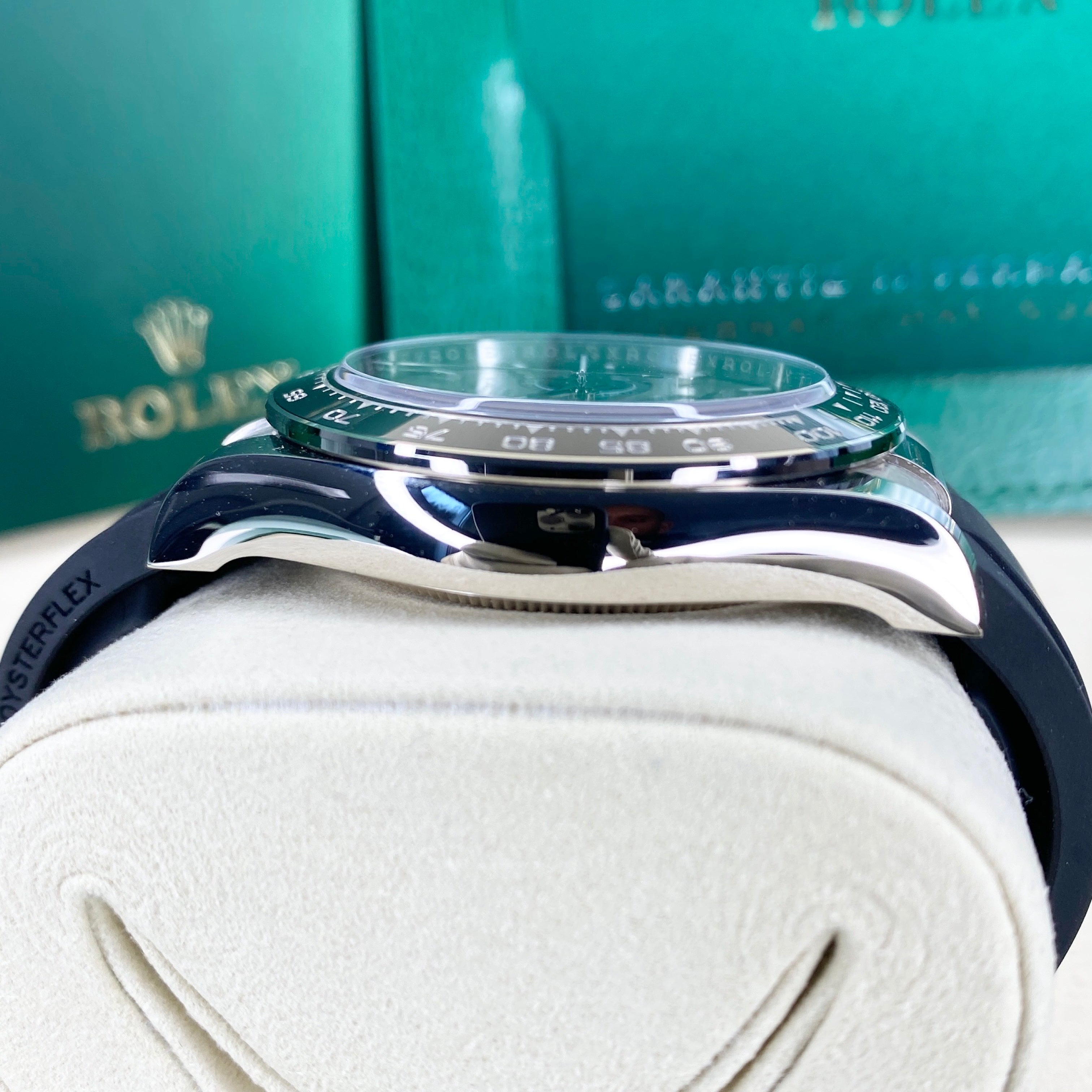 ROLEX COSMOGRAPH DAYTONA OYSTERFLEX 126519LN WEIßGOLD "GHOST" 07/2025 LC100 NEU FULLSET