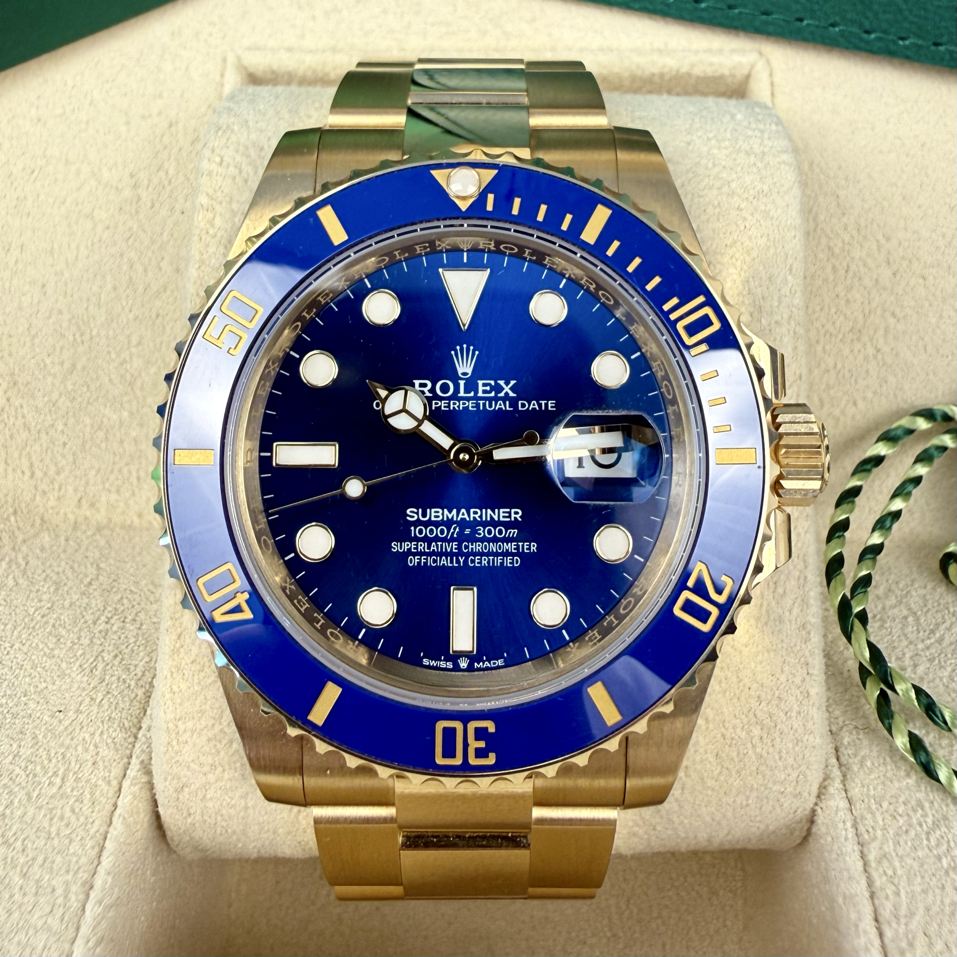 ROLEX SUBMARINER DATE 126618LB "Bluesy" 08/2025 LC100 NEU FULLSET