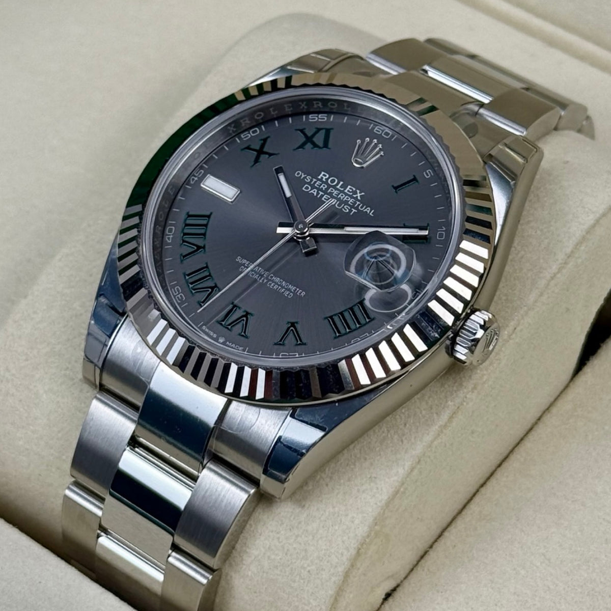 ROLEX DATEJUST 41 126334 OYSTER WIMBLEDON 01/2026 NEU FULLSET