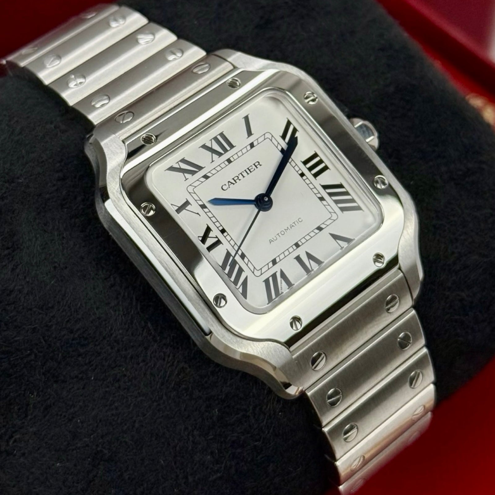 CARTIER SANTOS DE CARTIER WSSA0029 MEDIUM WEISS 03/2026 LC100 NEU FULLSET