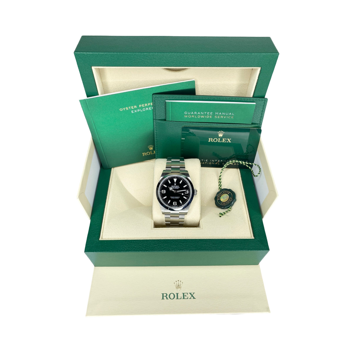 ROLEX EXPLORER I 224270 09/2023 NEU FULLSET LC100