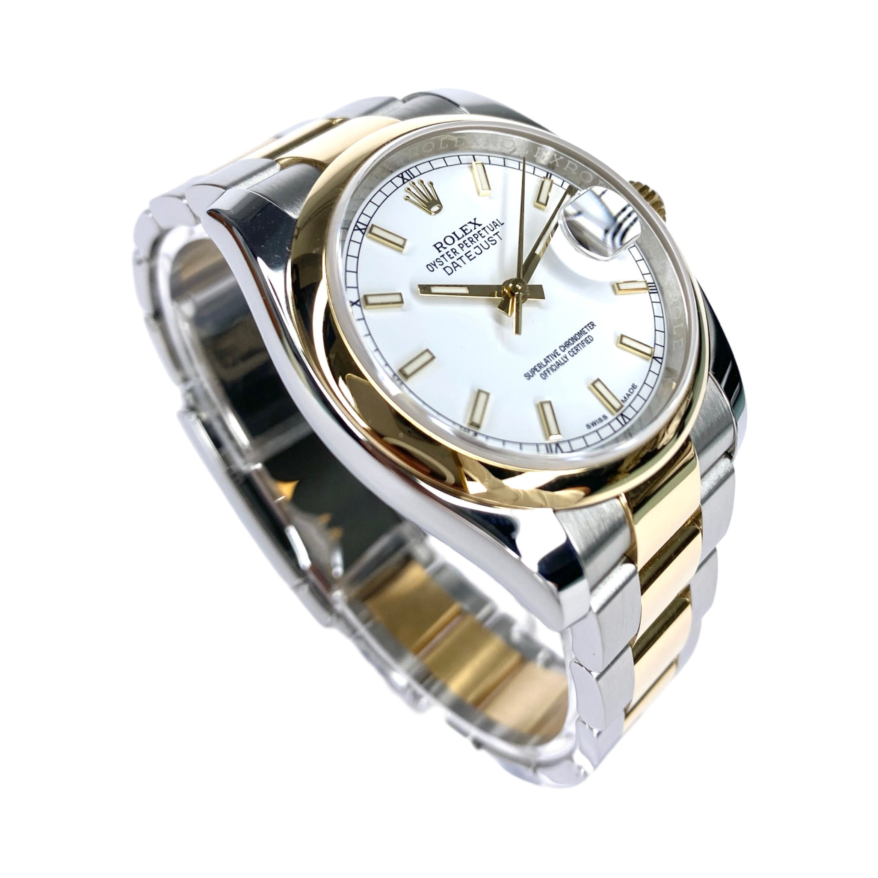 ROLEX DATEJUST 36 116203 2020 WEISS FULLSET NEU
