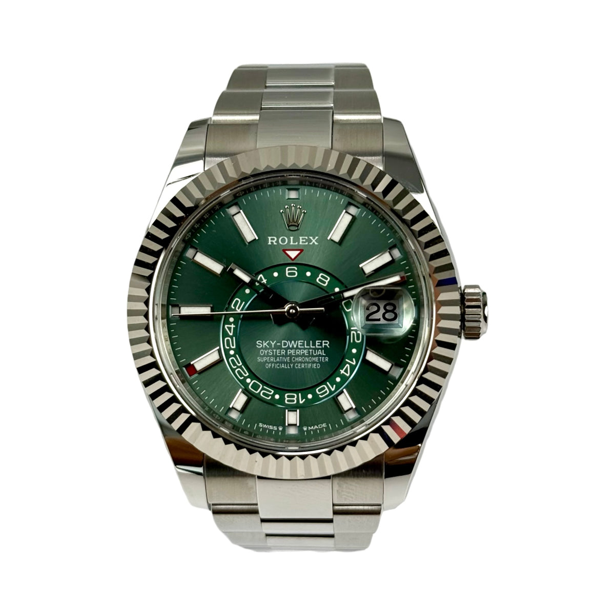 Rolex Sky-Dweller Ref. 336934 Grün – Neu, Fullset 08/2026 | Finer Things