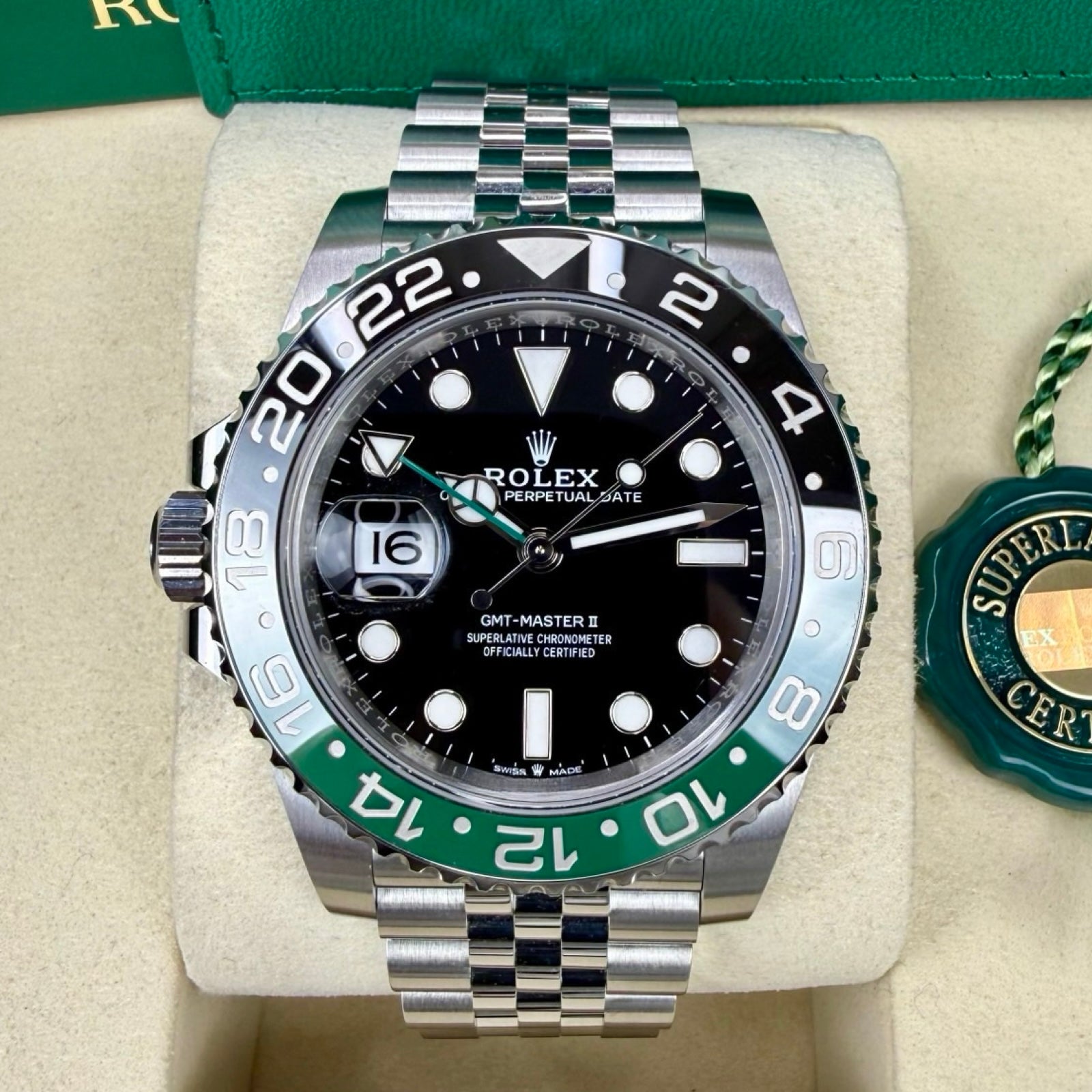 ROLEX GMT-MASTER II SPRITE 126720VTNR JUBILEE 10/2025 LC100 NEU FULLSET