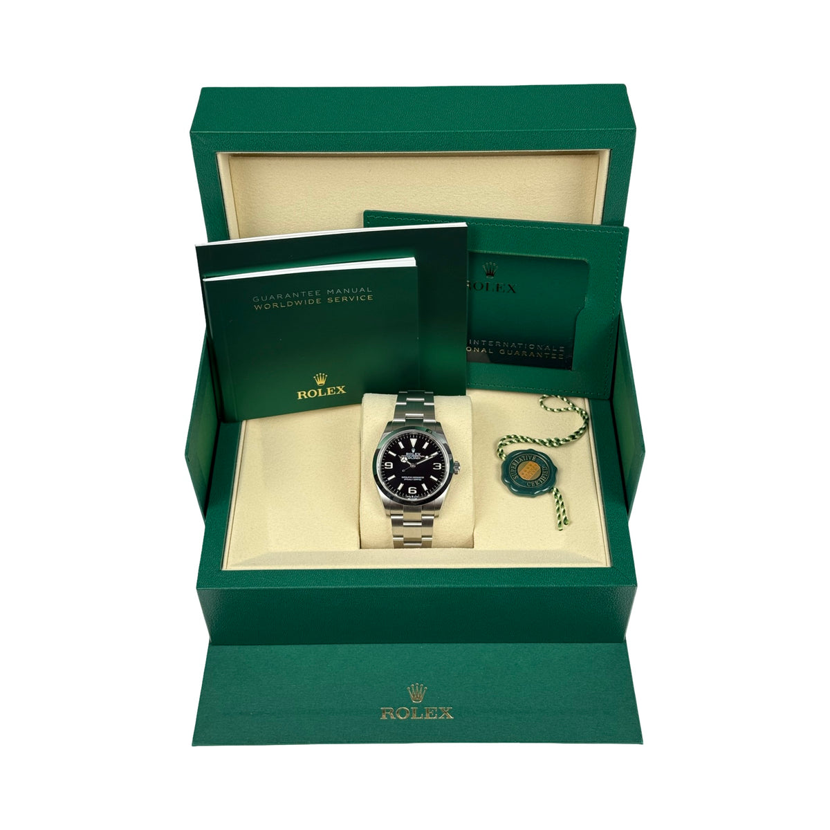 Rolex Explorer 36 Ref. 124270 Schwarz – Neu, LC100, Fullset 09/2026