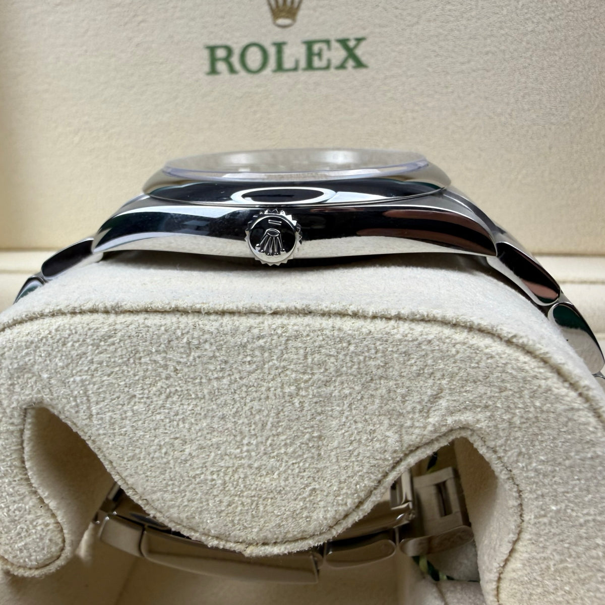 ROLEX OYSTER PERPETUAL 41 124300 GRÜN 06/2024 LC100 NEU FULLSET