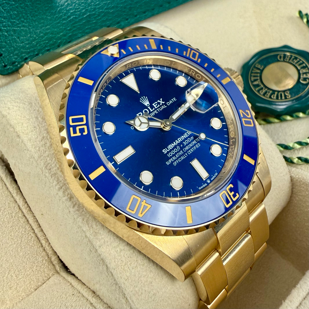 ROLEX SUBMARINER DATE 126618LB "Bluesy" 08/2025 LC100 NEU FULLSET