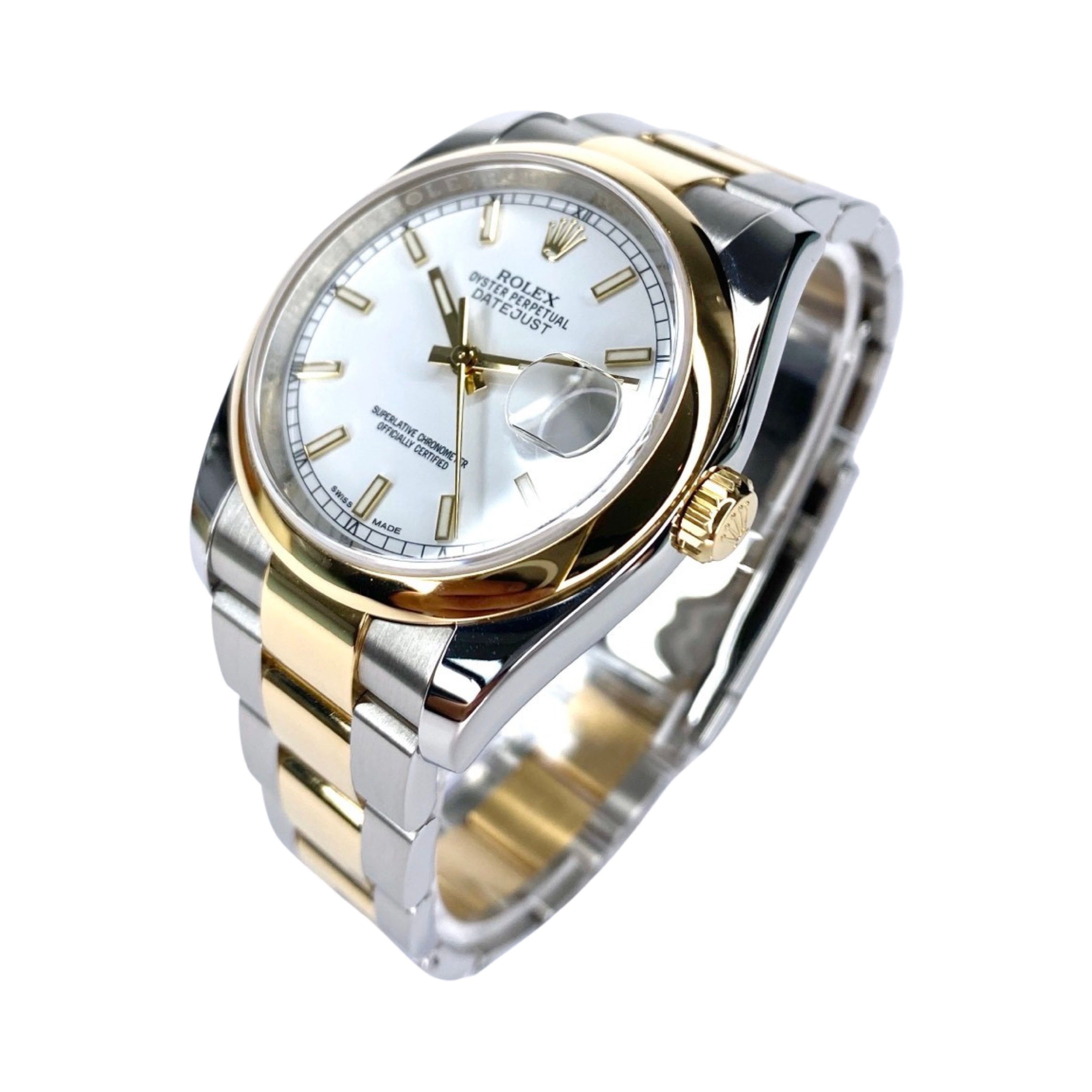 ROLEX DATEJUST 36 116203 2020 WEISS FULLSET NEU