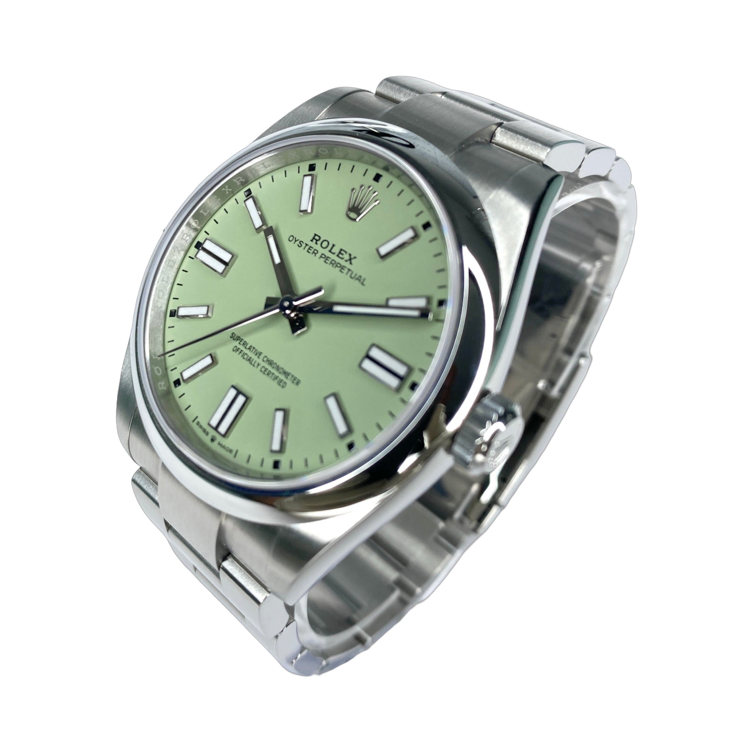 ROLEX OYSTER PERPETUAL 41 134300 PISTACHIO 05/2026 NEU FULLSET