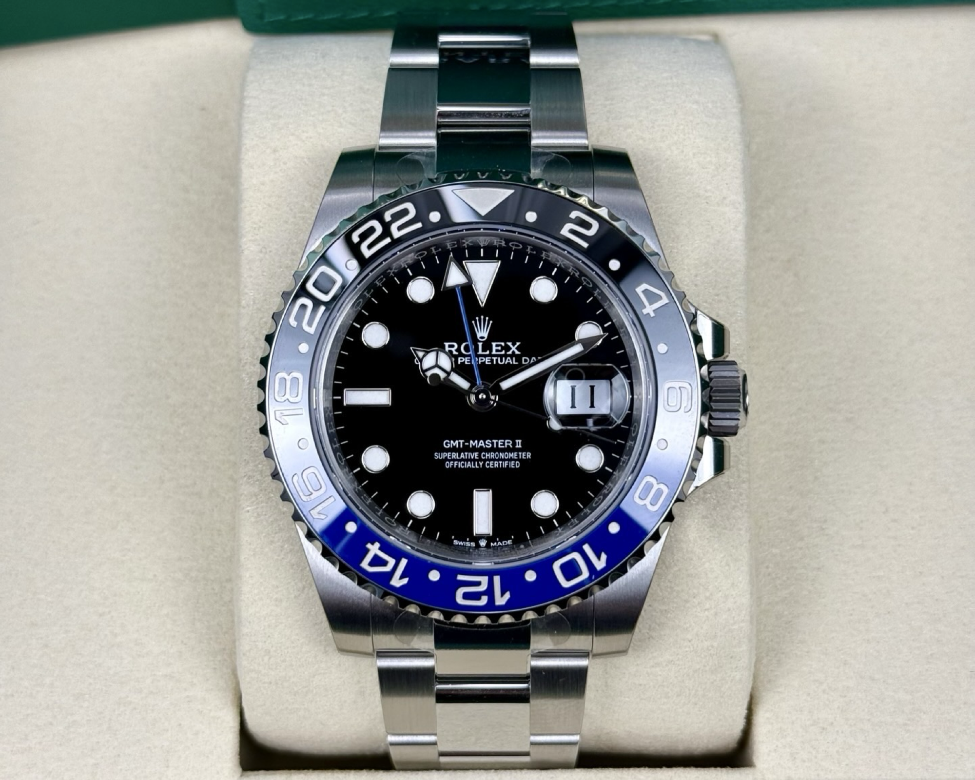 Rolex GMT-Master II Ref. 126710BLNR Batman – Neu, LC100, Full Set 05/2026 | Finer Things Köln