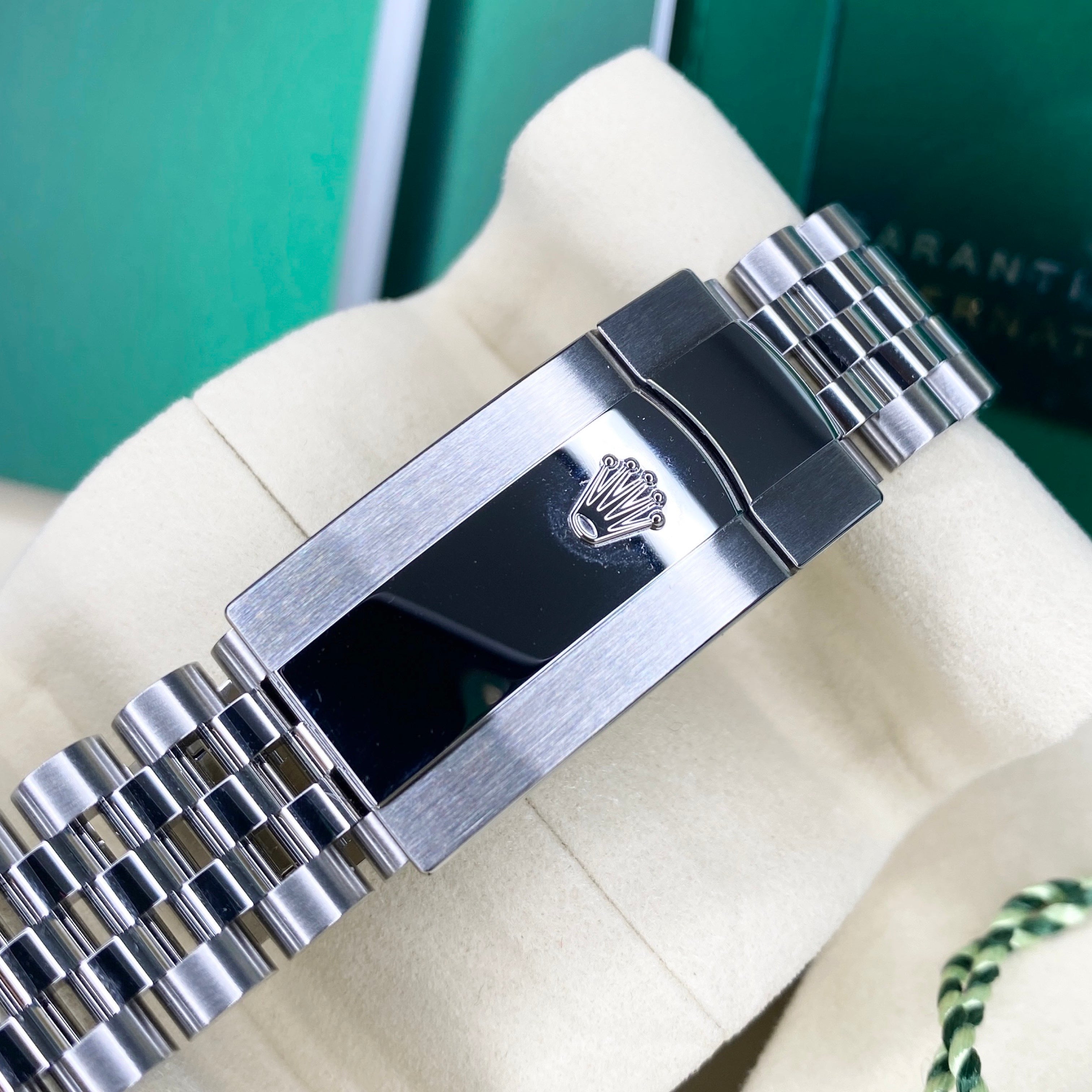 ROLEX DATEJUST 41 126334 MINT GRÜN 05/2025 LC100 NEU FULLSET