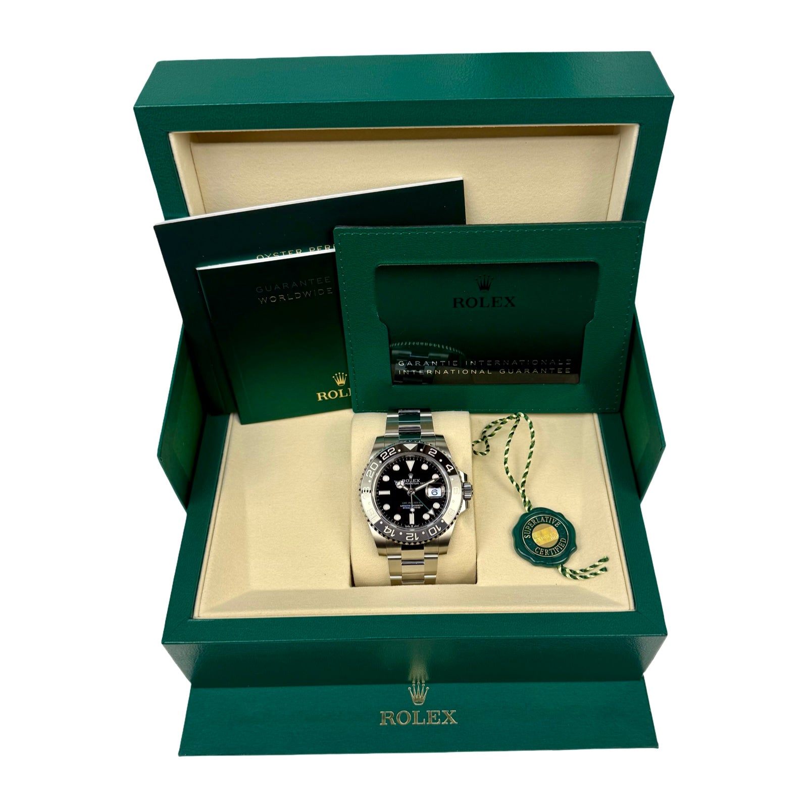 ROLEX GMT-MASTER II 126710GRNR OYSTER "BRUCE WAYNE" 02/2025 NEU FULLSET