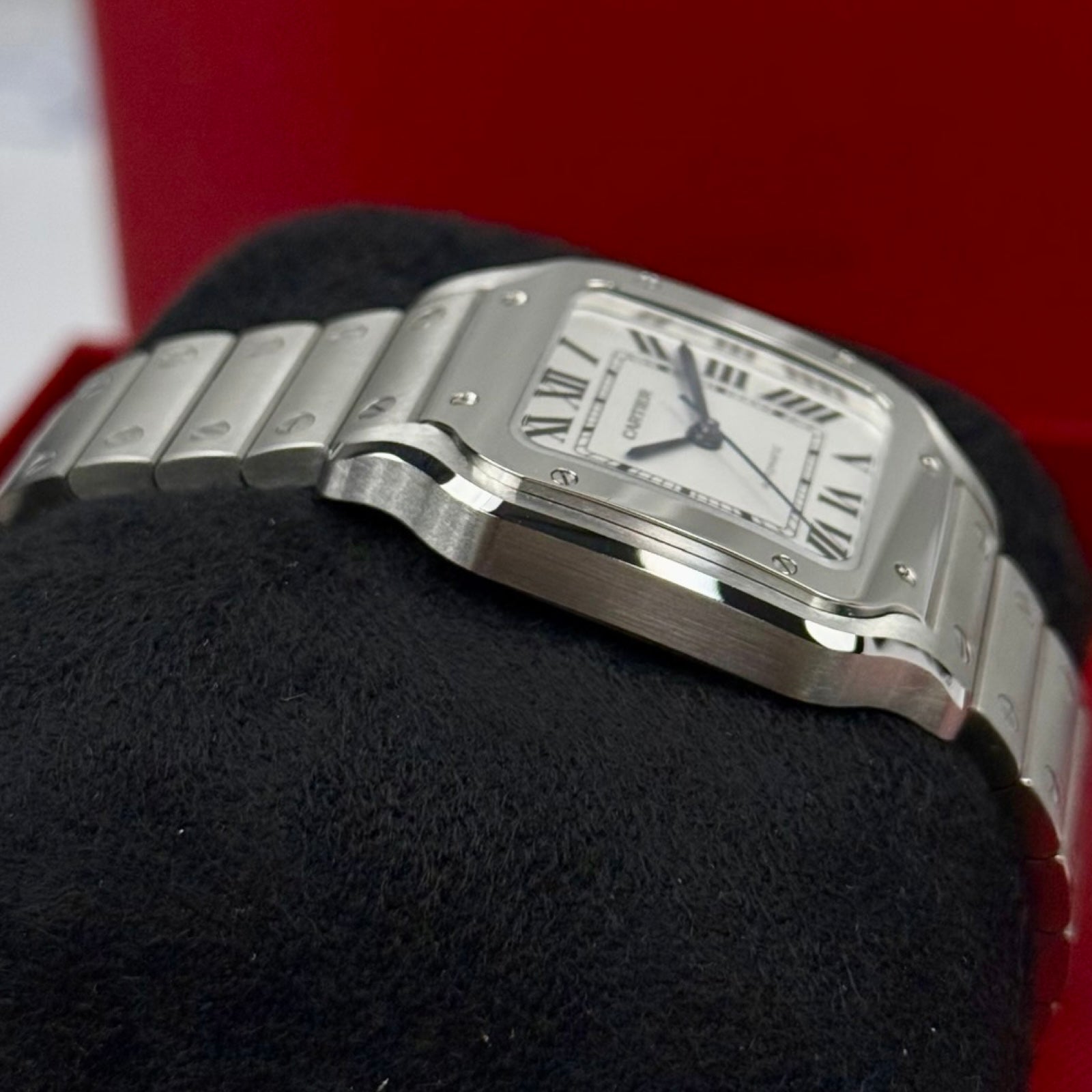 CARTIER SANTOS DE CARTIER WSSA0029 MEDIUM WEISS 03/2026 LC100 NEU FULLSET