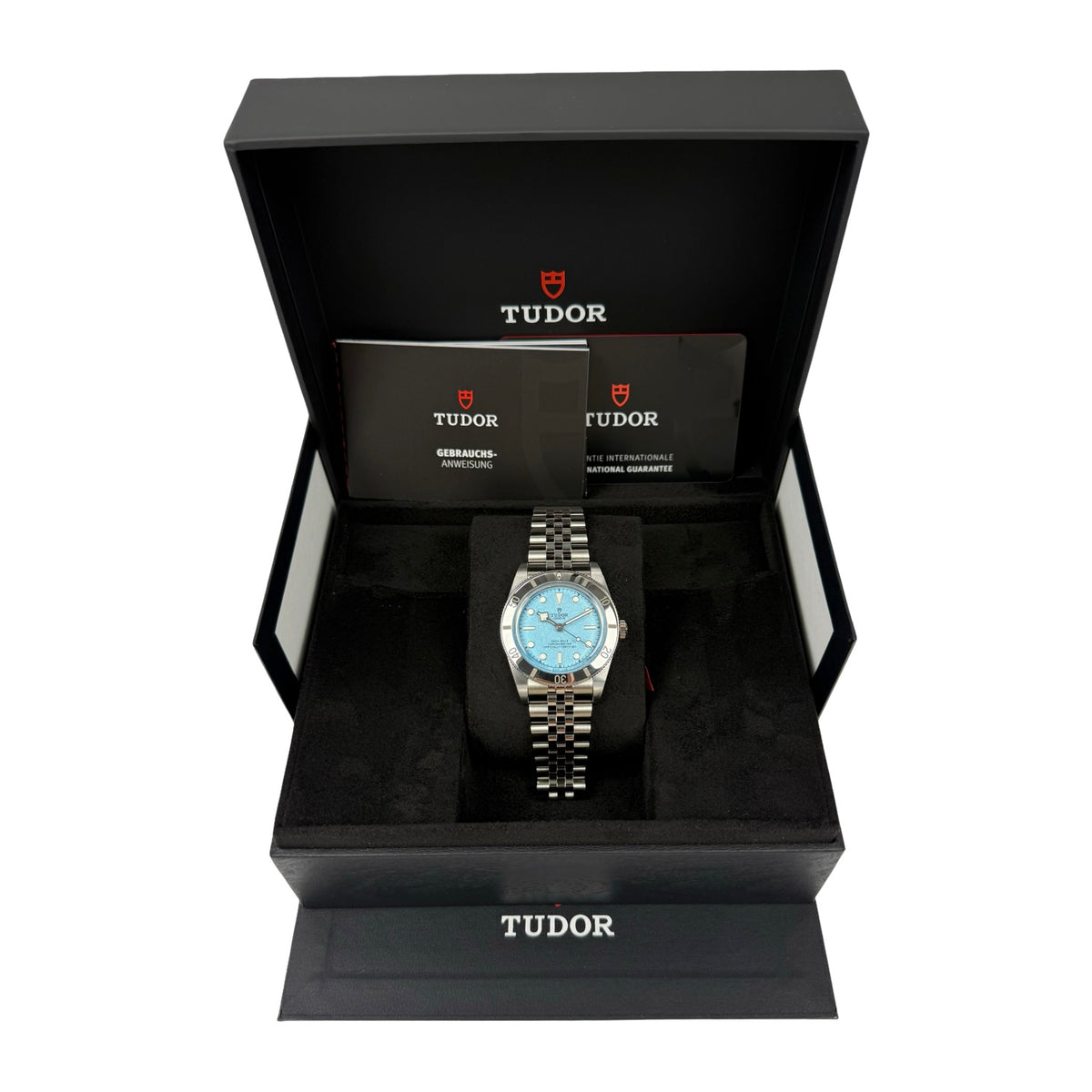 TUDOR BLACK BAY 54 LAGOON BLUE M79000 03/2026 LC100 NEU FULLSET