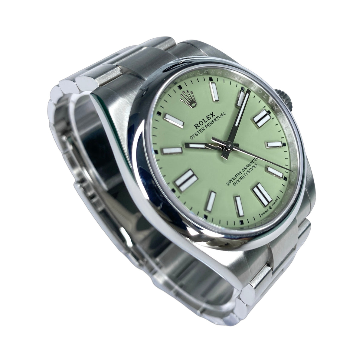 ROLEX OYSTER PERPETUAL 41 134300 PISTACHIO 05/2026 NEU FULLSET
